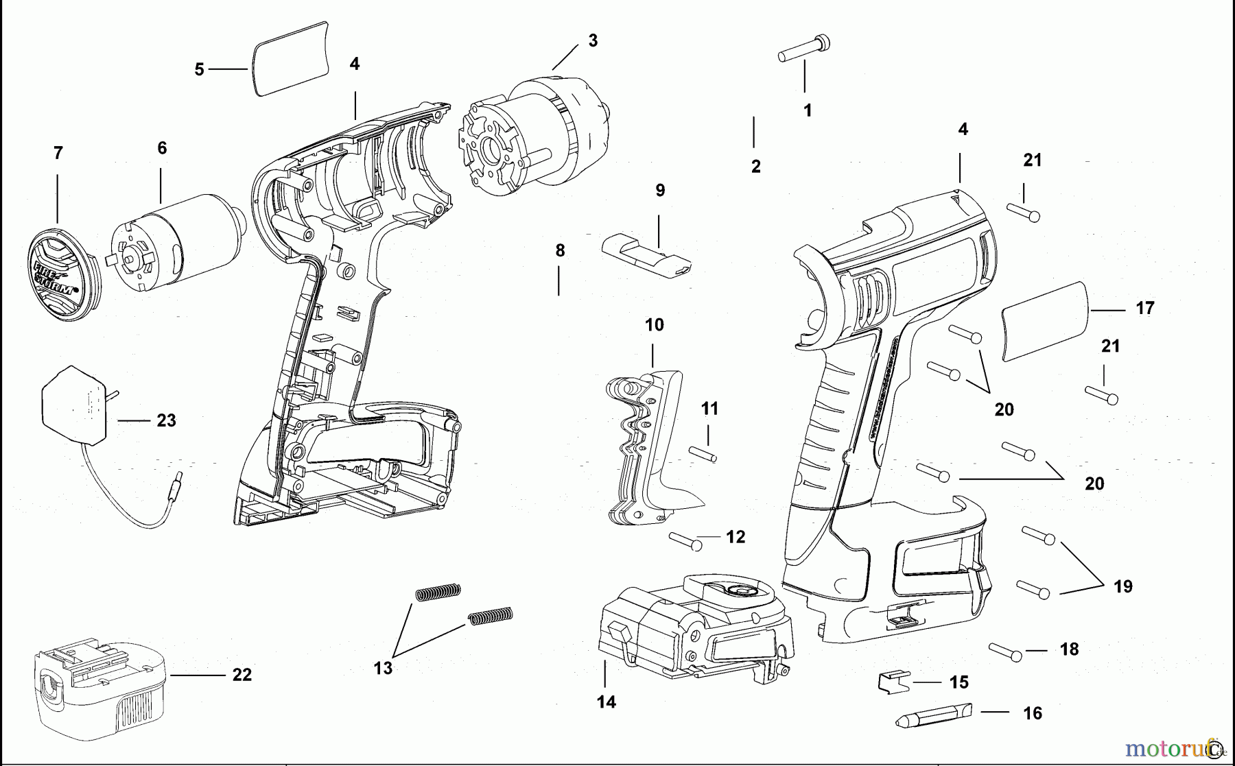 BLACK+DECKER INNENAUSSTATTUNG BOHRER AKKU-BOHRMASCHINE BDGL1200 Seite 1