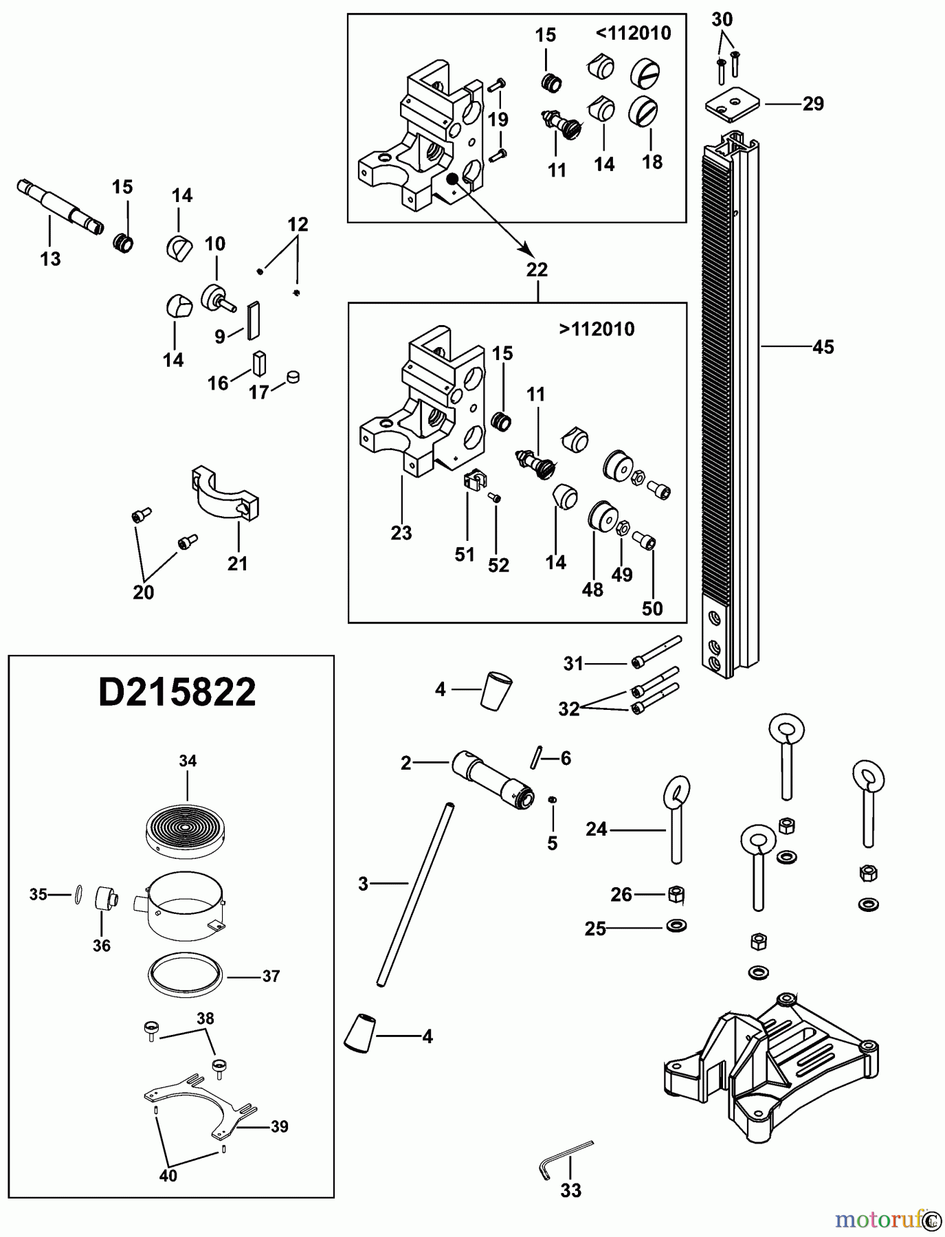 DEWALT Bohrmaschinen Kernbohrgeräte BOHRMASCHINENSTÄNDER D215821 Seite 1