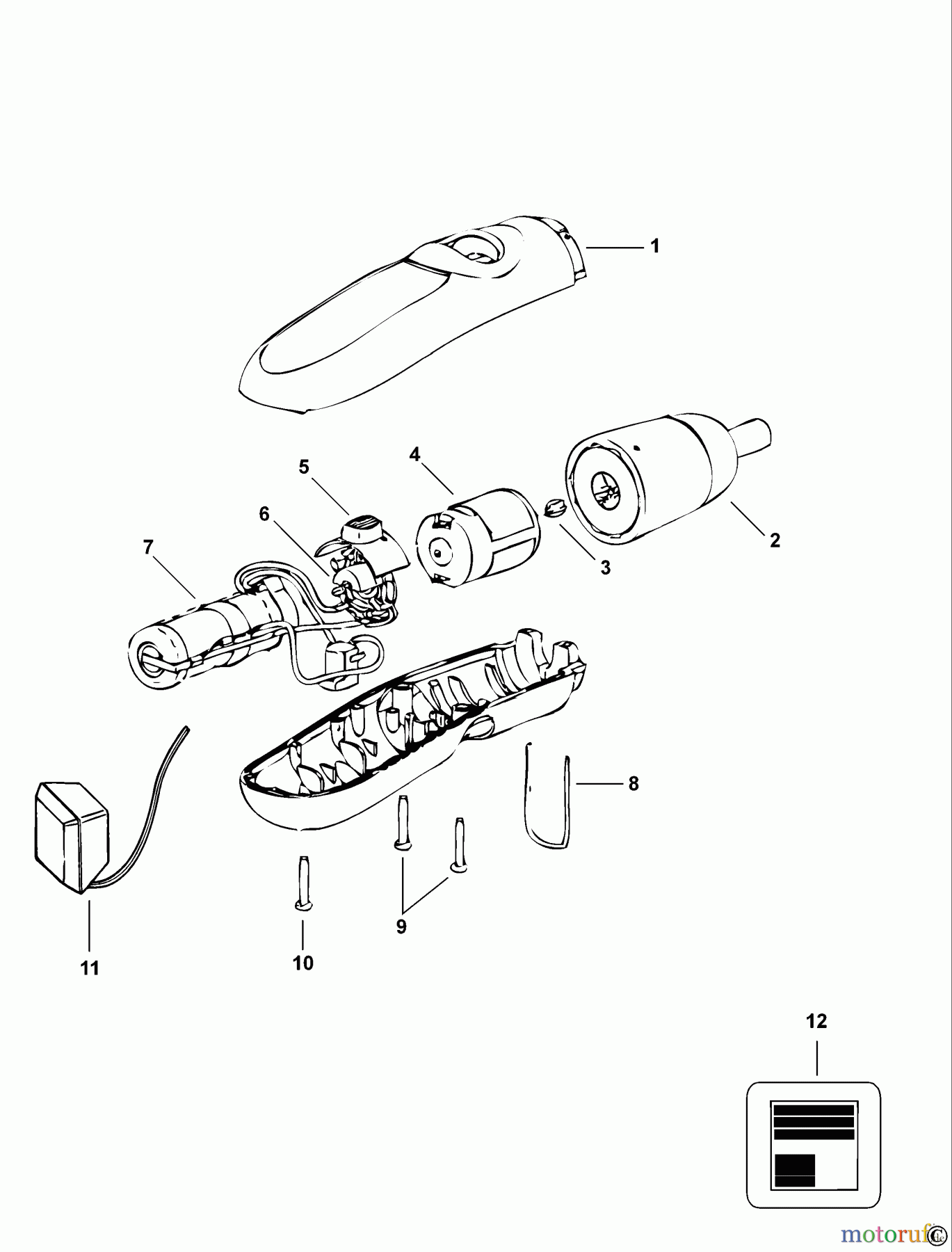 BLACK+DECKER INNENAUSSTATTUNG SCHRAUBENDREHER, KNARREN UND SCHRAUBENSCHLÜSSEL AKKU SCHRAUBER HM9072 Seite 1
