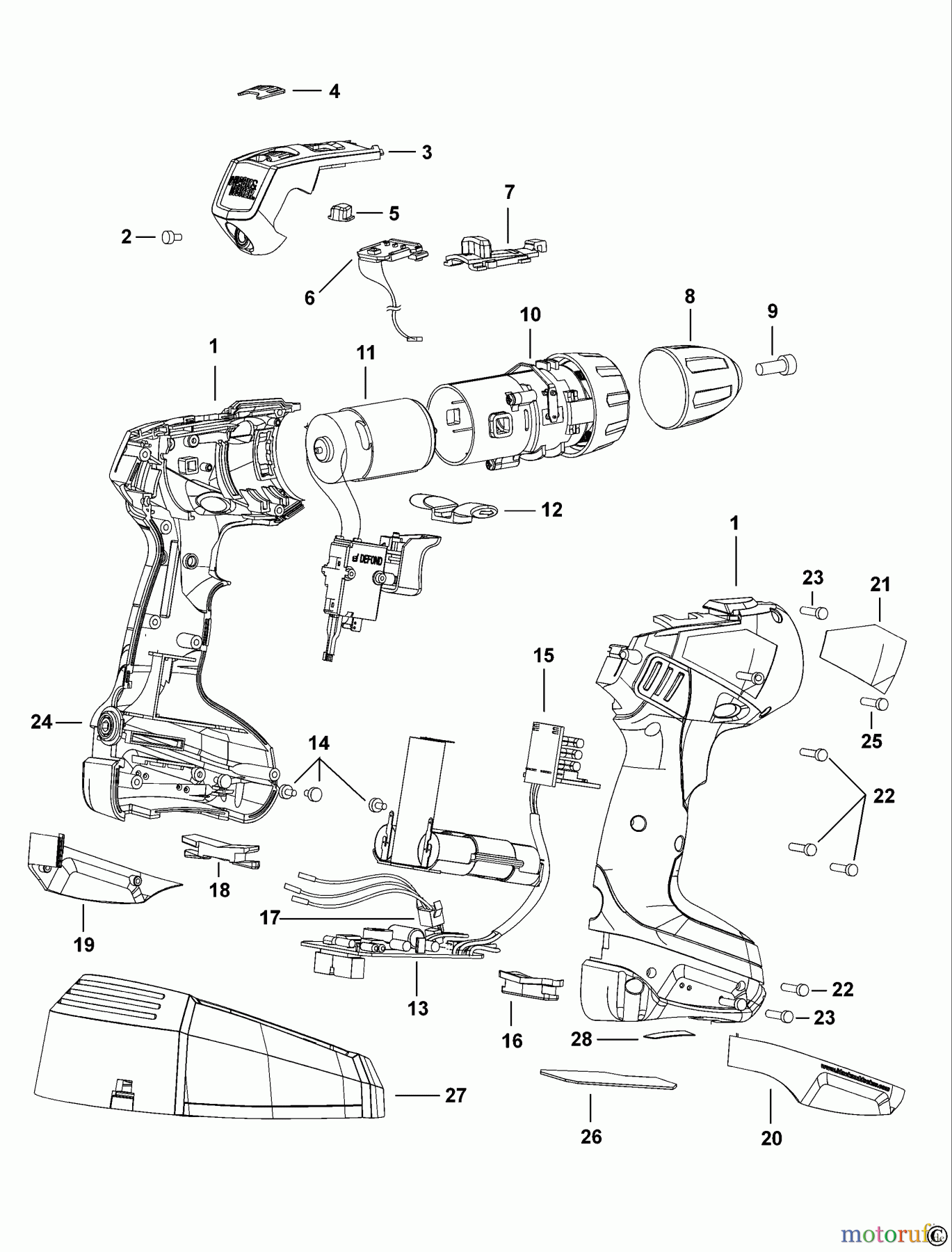  BLACK+DECKER INNENAUSSTATTUNG BOHRER AKKU SCHRAUBER SC14 Seite 1
