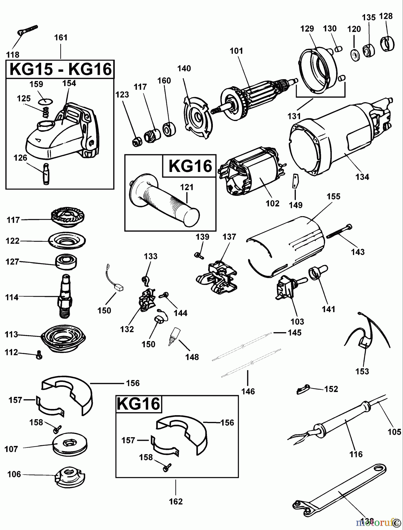 BLACK+DECKER INNENAUSSTATTUNG SCHLEIFER UND POLIERER WINKELSCHLEIFER KG16 Seite 1