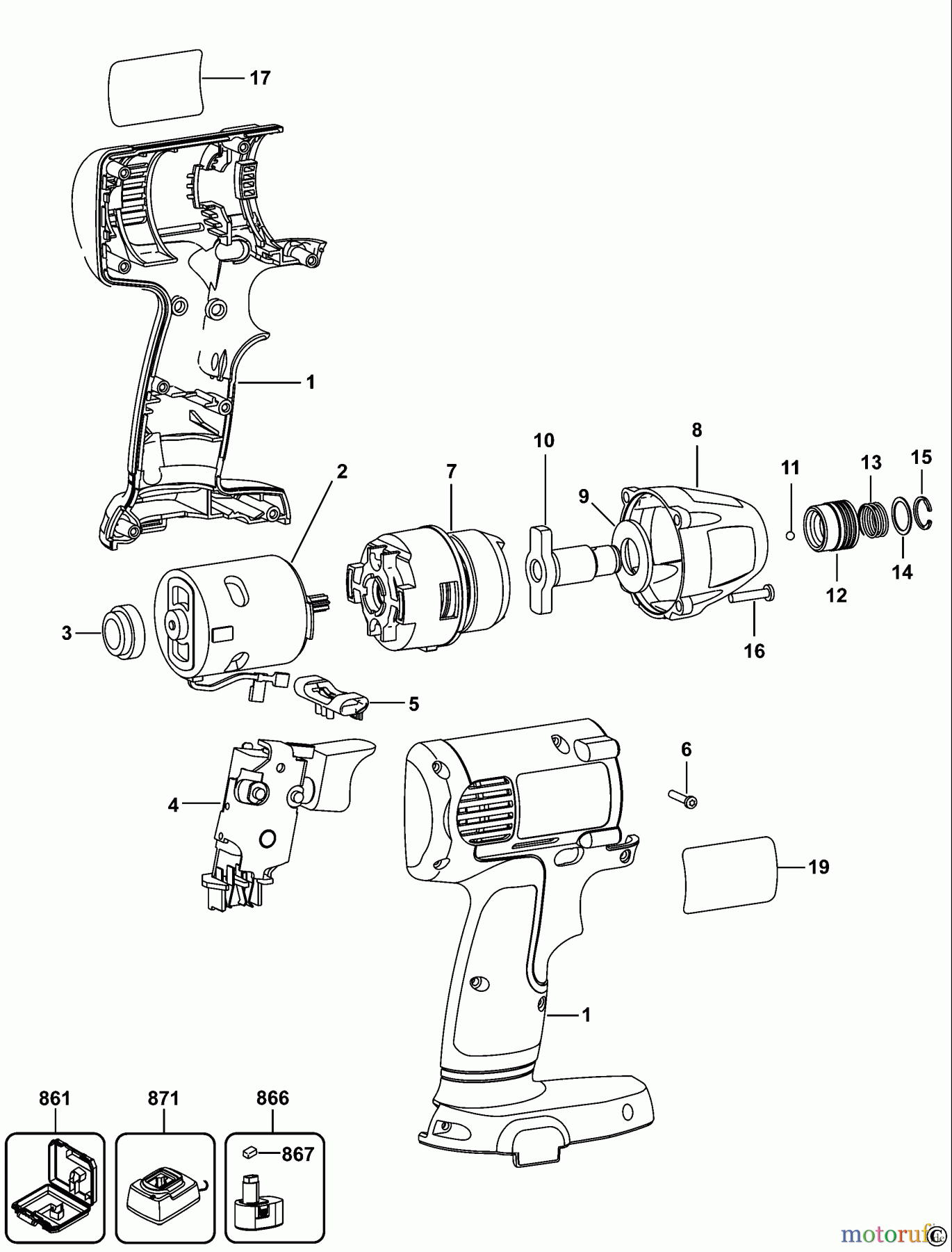 DEWALT SCHRAUBER Schlagschrauber SCHLAGSCHRAUBENSCHL. DW054K Seite 1