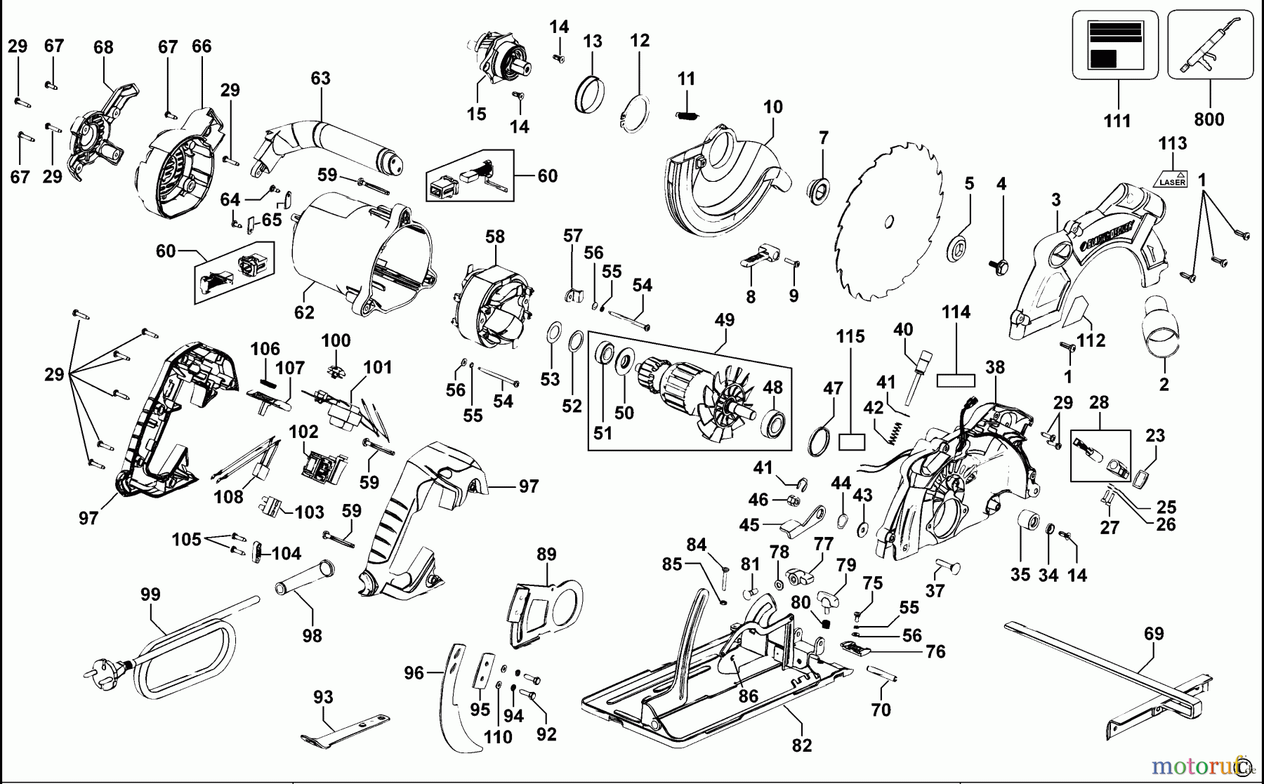 BLACK+DECKER INNENAUSSTATTUNG SÄGE KREISSGE KS1400L Seite 1