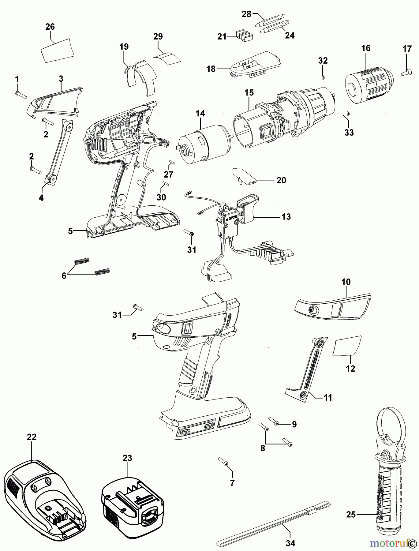BLACK+DECKER INNENAUSSTATTUNG BOHRER AKKU-BOHRMASCHINE FS146F4 Seite 1
