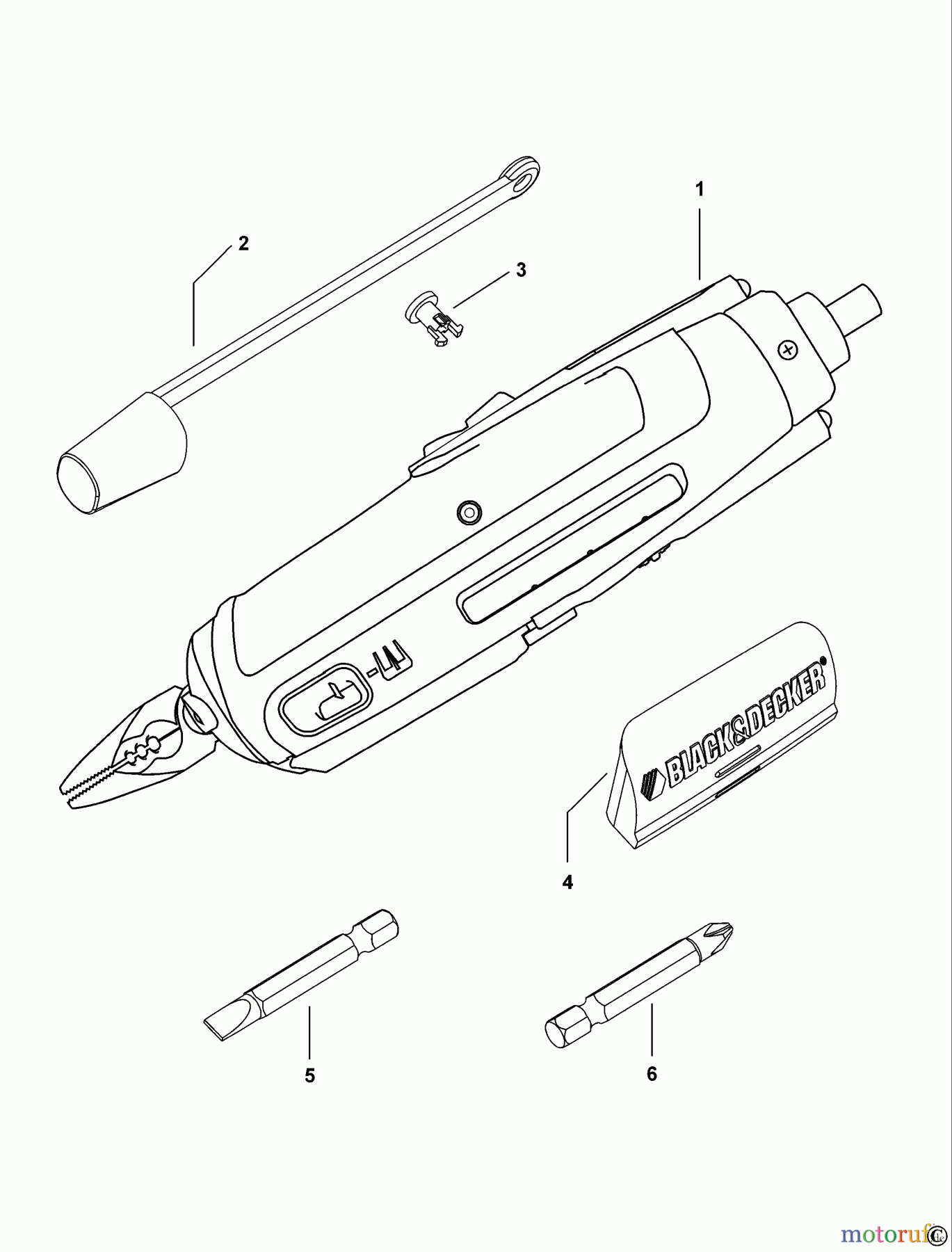  BLACK+DECKER INNENAUSSTATTUNG SCHRAUBENDREHER, KNARREN UND SCHRAUBENSCHLÜSSEL WERKZEUGSATZ BDET700 Seite 1
