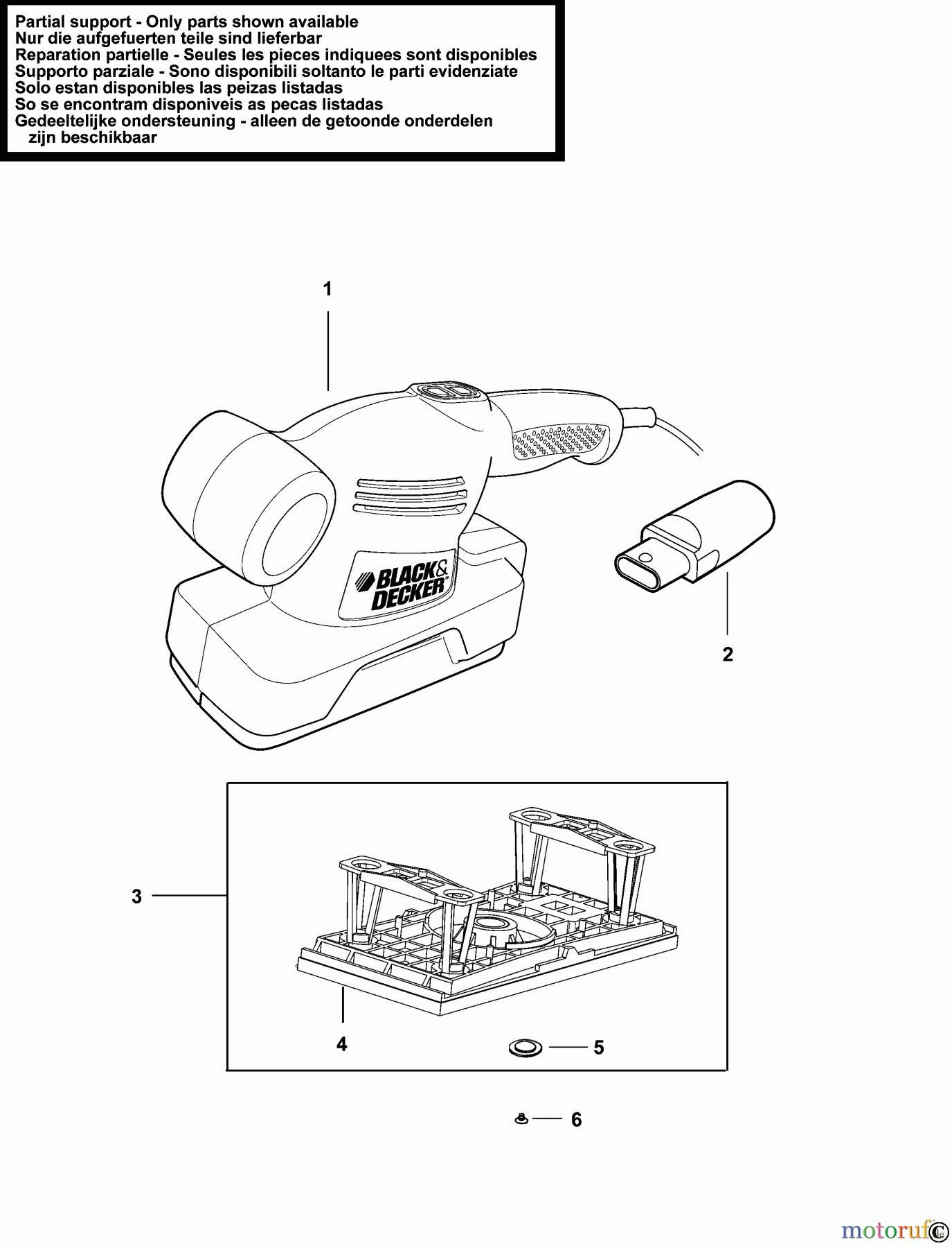  BLACK+DECKER INNENAUSSTATTUNG ABSCHLEIFGERÄT SCHLEIFER KA295 Seite 1