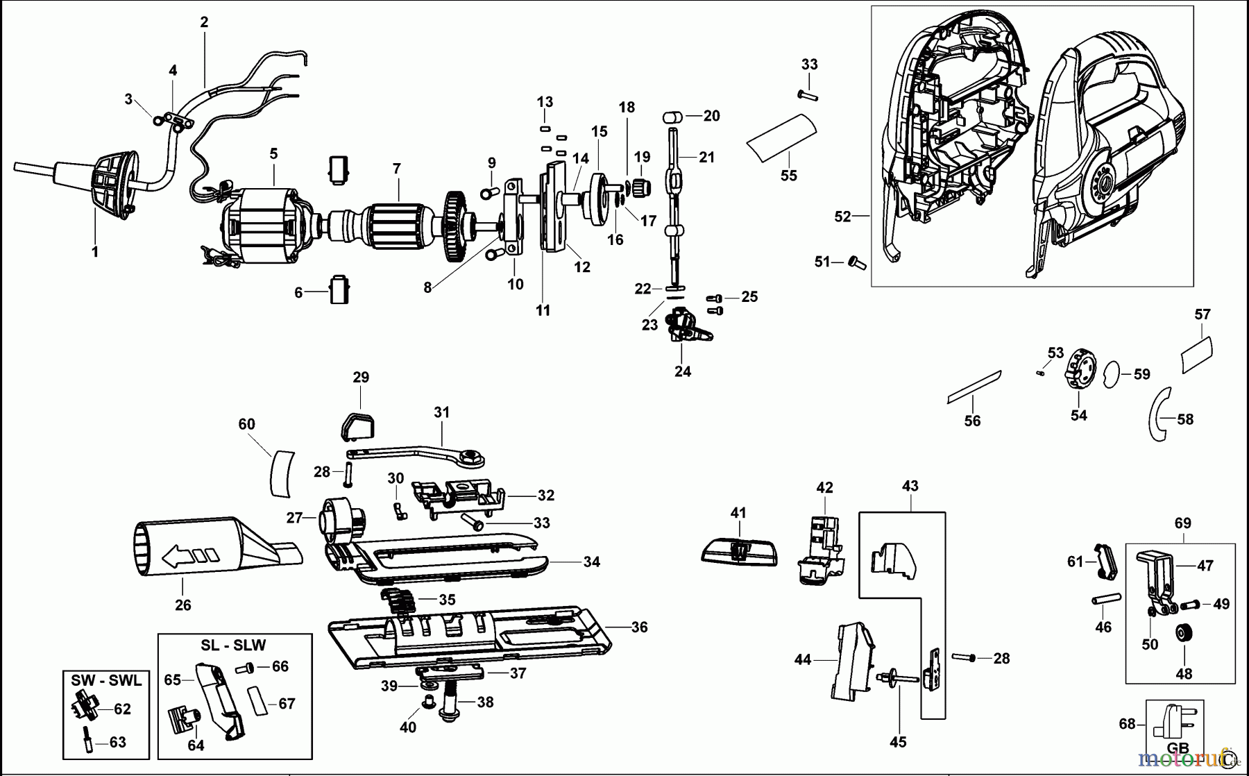  BLACK+DECKER INNENAUSSTATTUNG SÄGE STICHSÄGE KS850SLW Seite 1