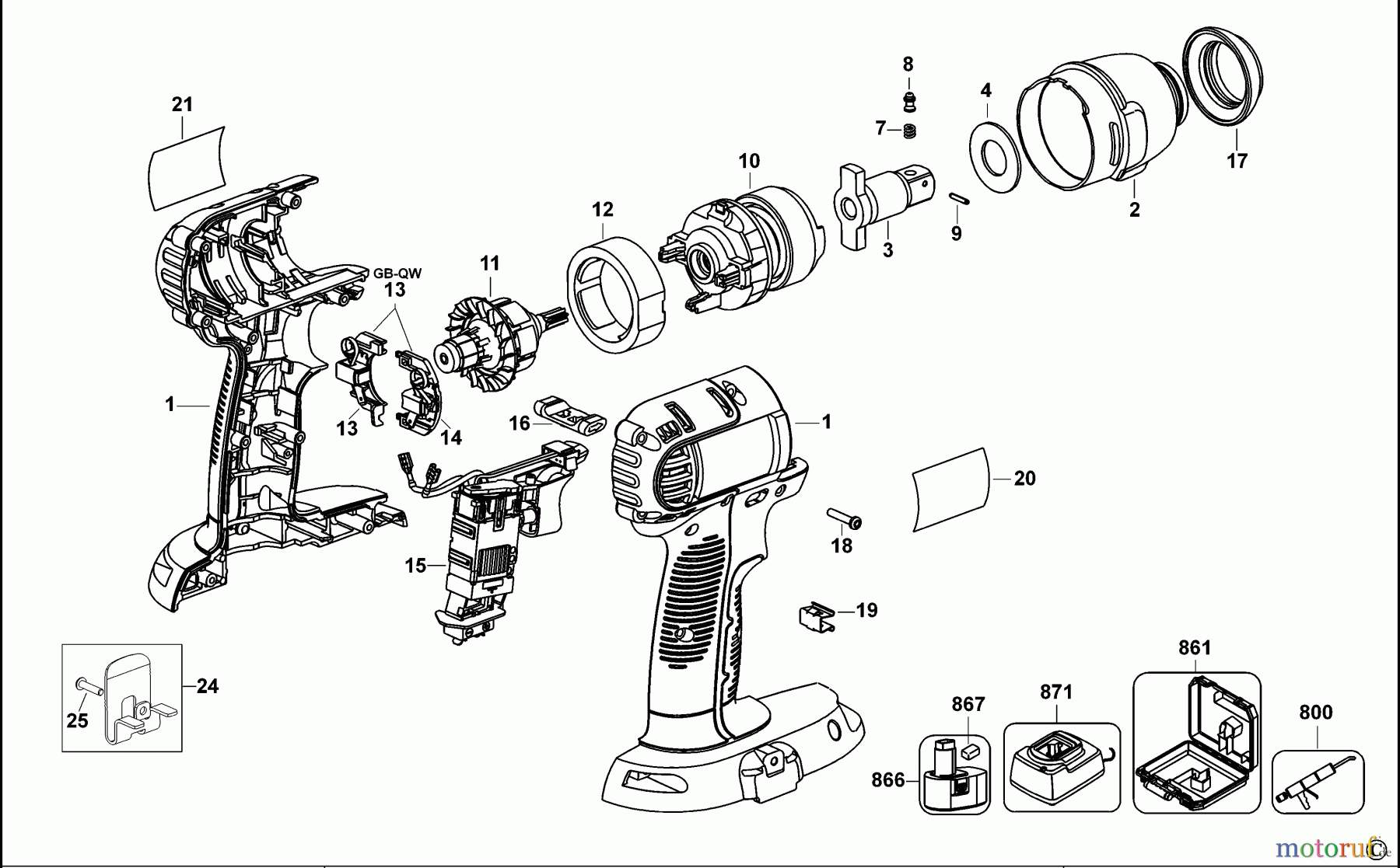 DEWALT SCHRAUBER Schlagschrauber SCHLAGSCHRAUBENSCHL. DC820 Seite 1