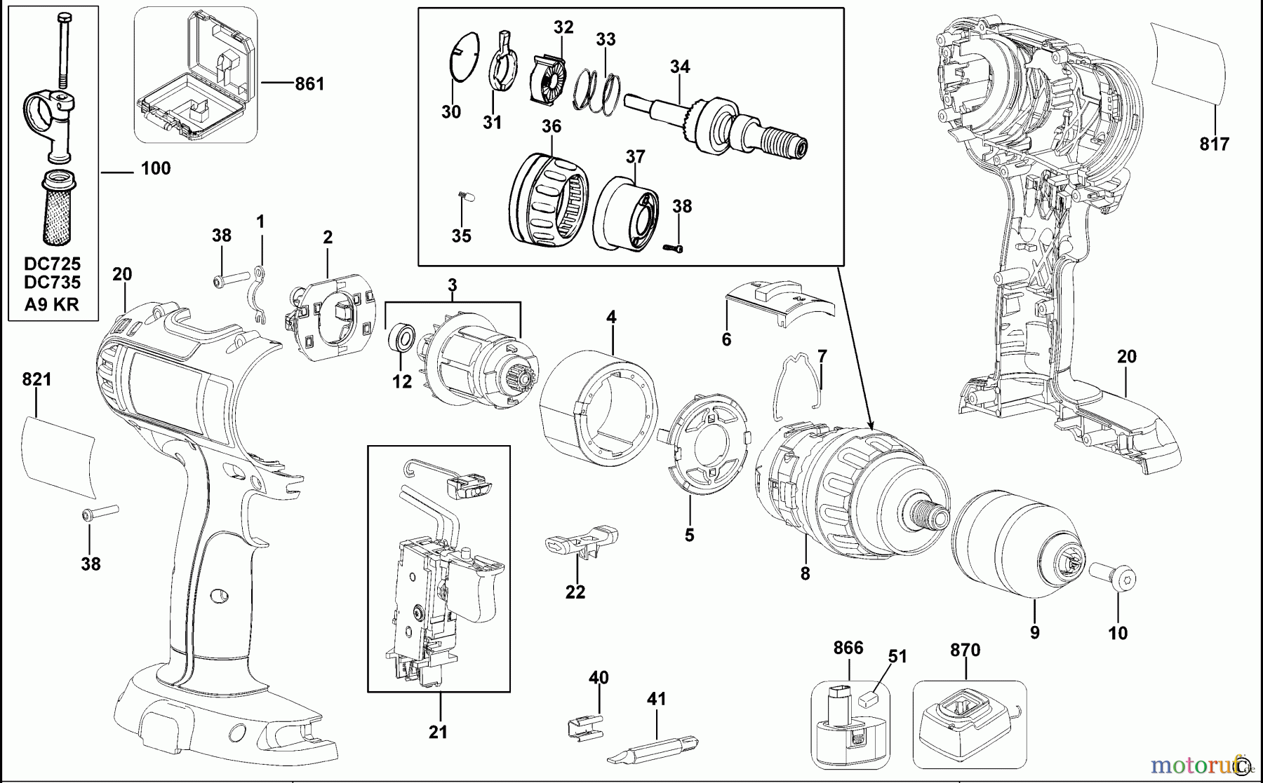  DEWALT AKKUBOHRER CDLS DRILLS 14.4V AKKU-BOHRMASCHINE DC745K Seite 1