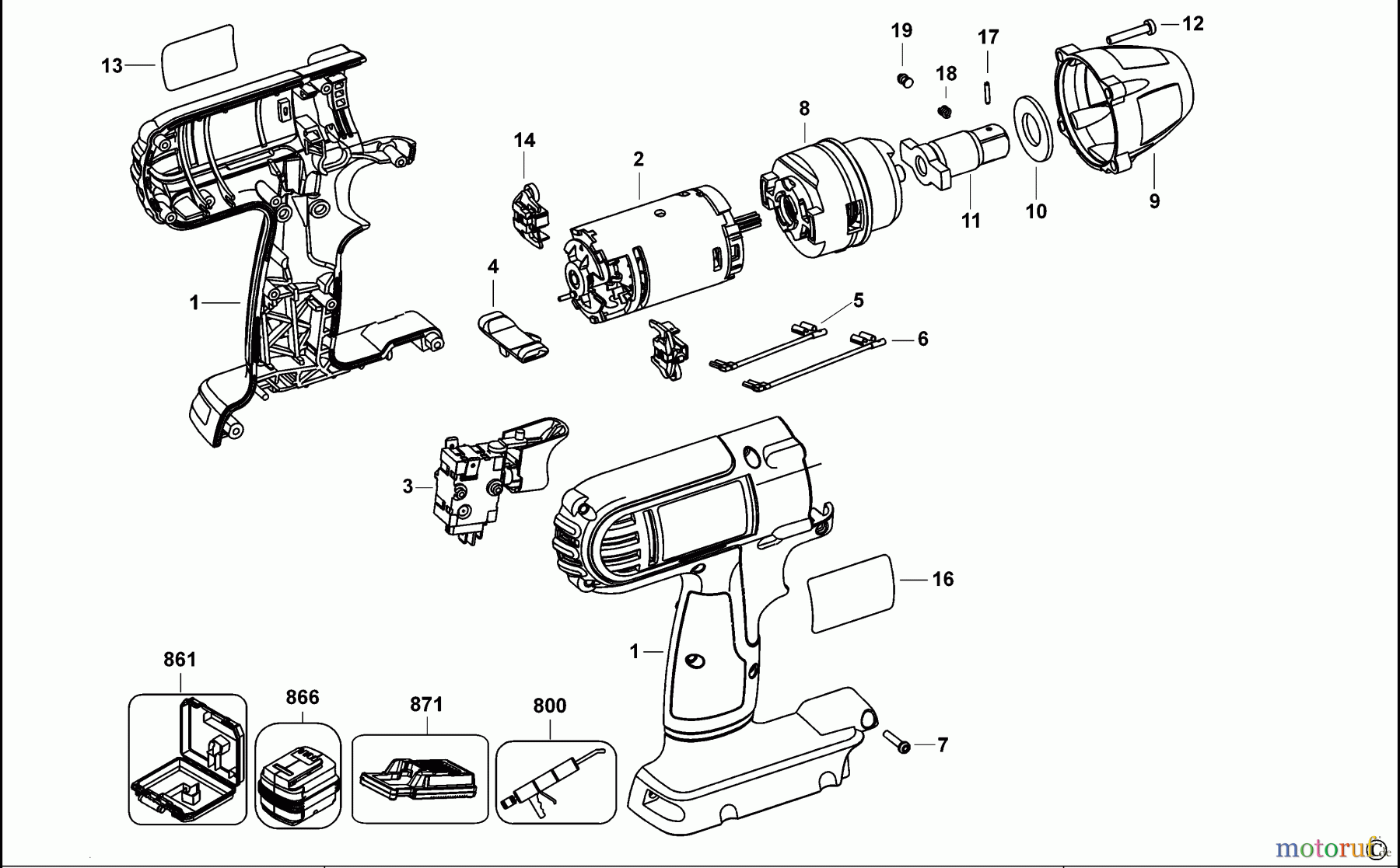  DEWALT SCHRAUBER Schlagschrauber SCHLAGSCHRAUBENSCHL. DC810 Seite 1