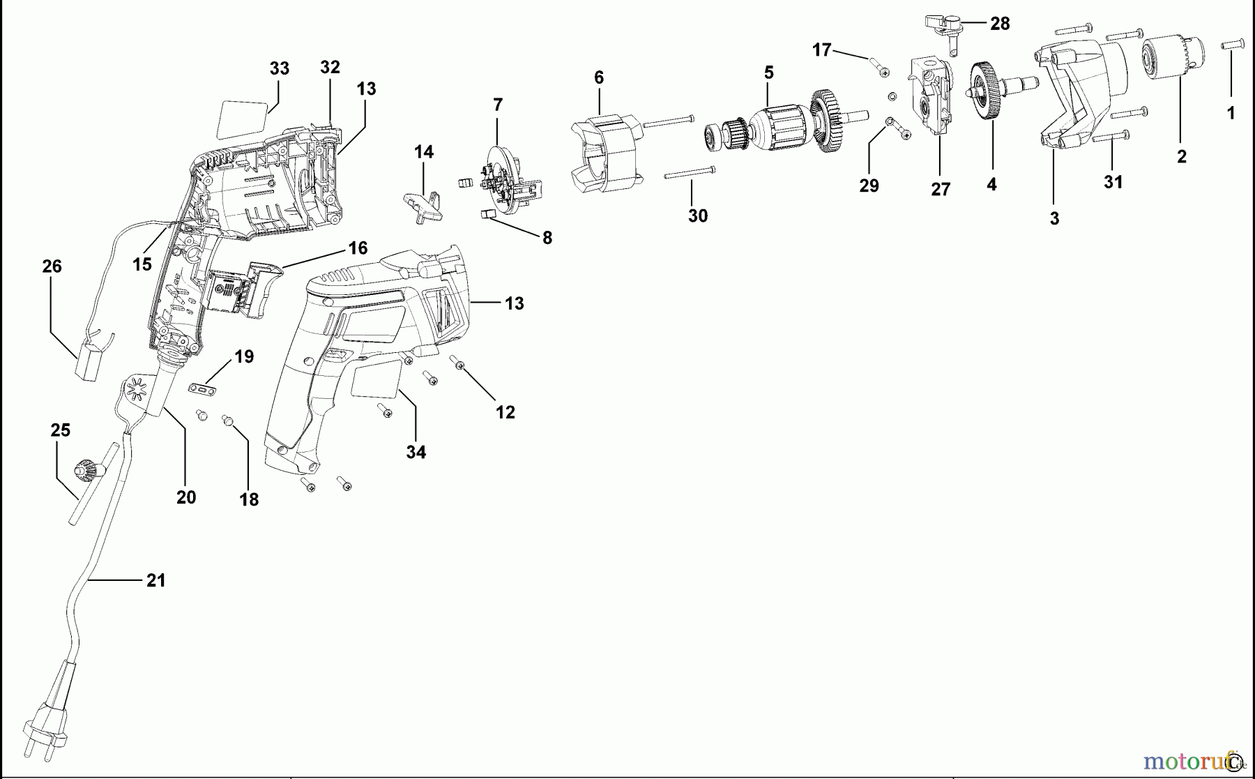 BLACK+DECKER INNENAUSSTATTUNG BOHRER BOHRER KTD10RE Seite 1