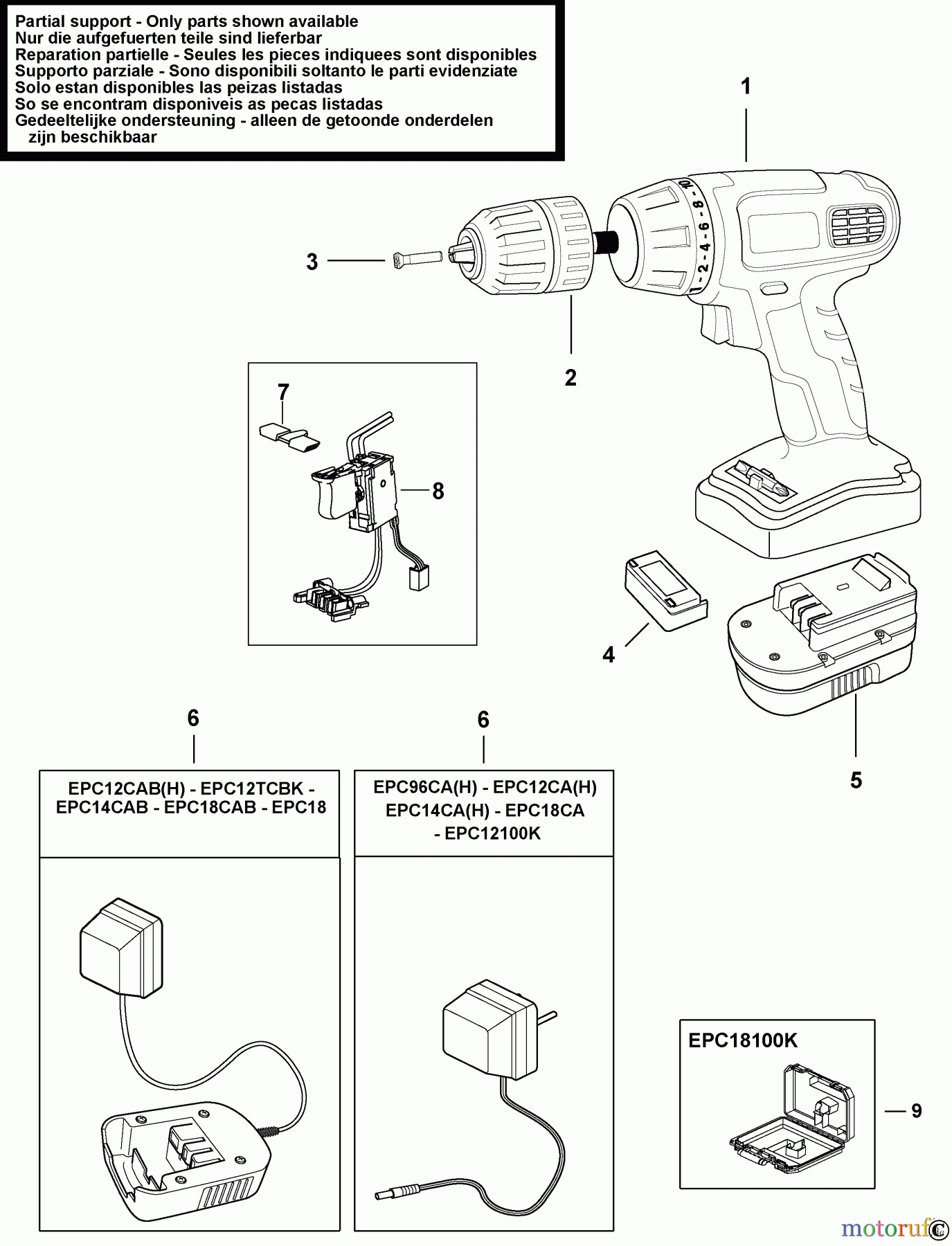 BLACK+DECKER INNENAUSSTATTUNG BOHRER AKKU-BOHRMASCHINE EPC18 Seite 1