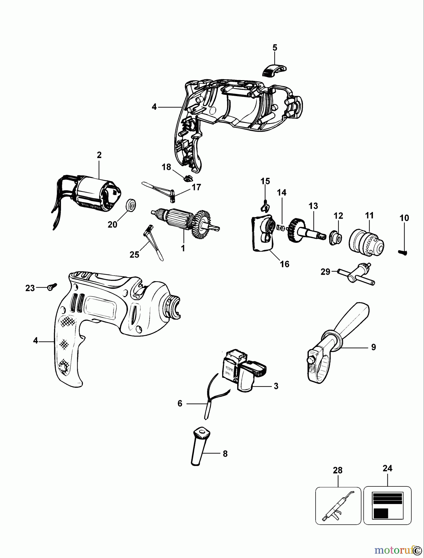  BLACK+DECKER INNENAUSSTATTUNG BOHRER BOHRER CD70KA Seite 1