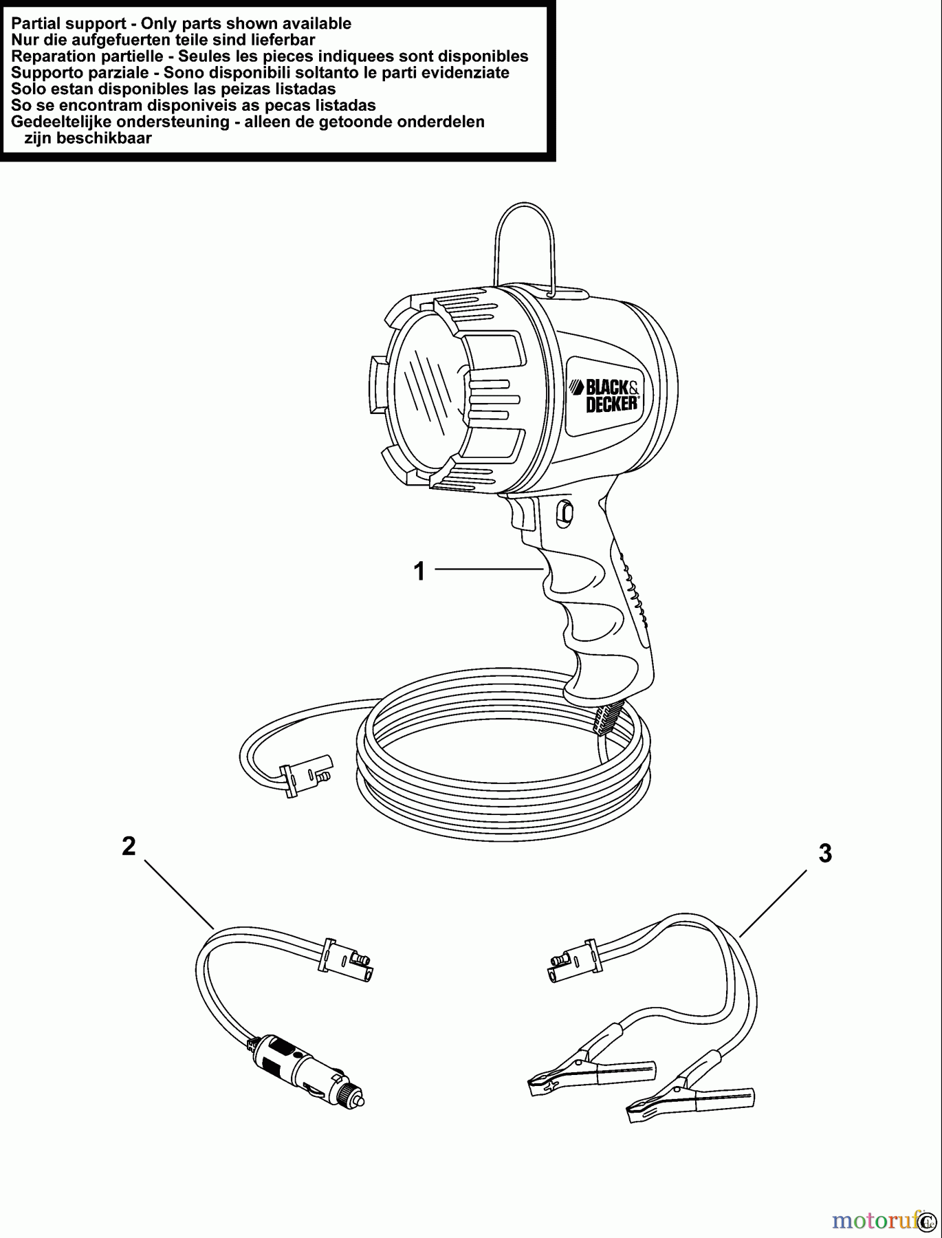 BLACK+DECKER HAUSHALT BELEUCHTUNG AUTOSCHEINWERFER BDSL300 Seite 1