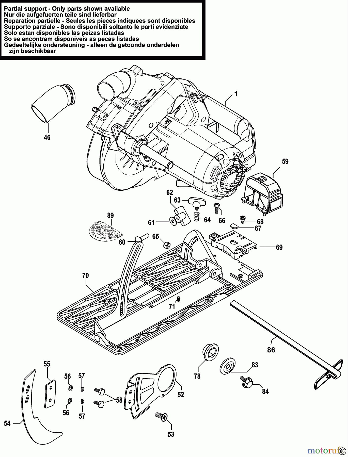  BLACK+DECKER INNENAUSSTATTUNG SÄGE KREISSGE KS1600LK Seite 1