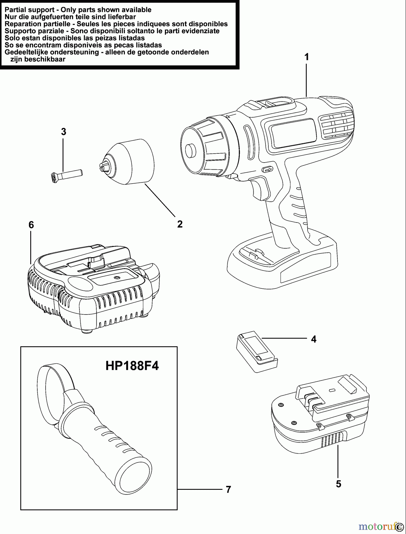 BLACK+DECKER INNENAUSSTATTUNG BOHRER AKKU-BOHRMASCHINE HP146F4BK Seite 1