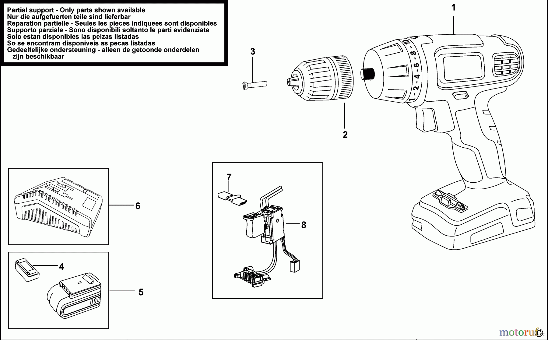 BLACK+DECKER INNENAUSSTATTUNG BOHRER AKKU-BOHRMASCHINE EPC14L Seite 1