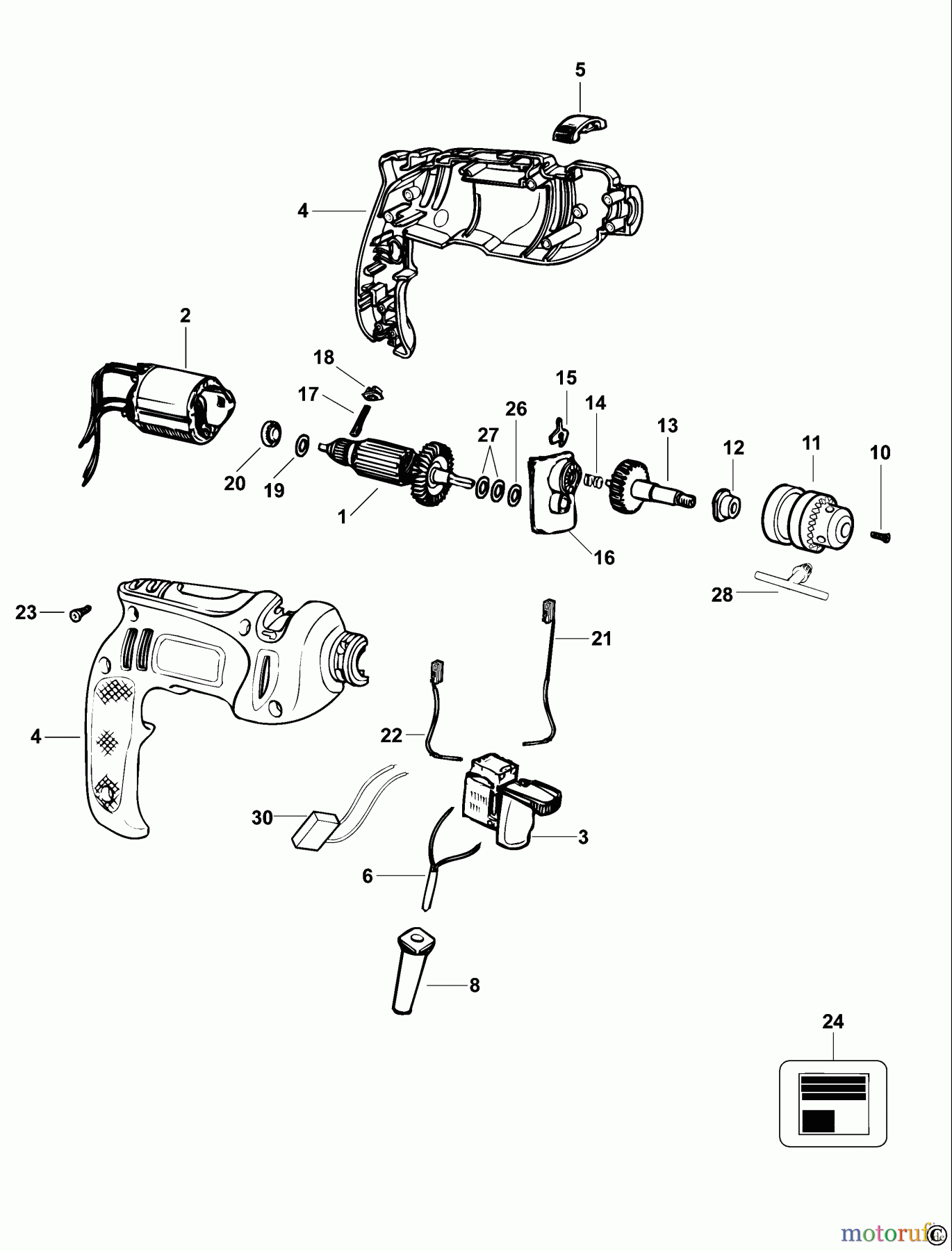 BLACK+DECKER INNENAUSSTATTUNG BOHRER BOHRER KR13RE Seite 1