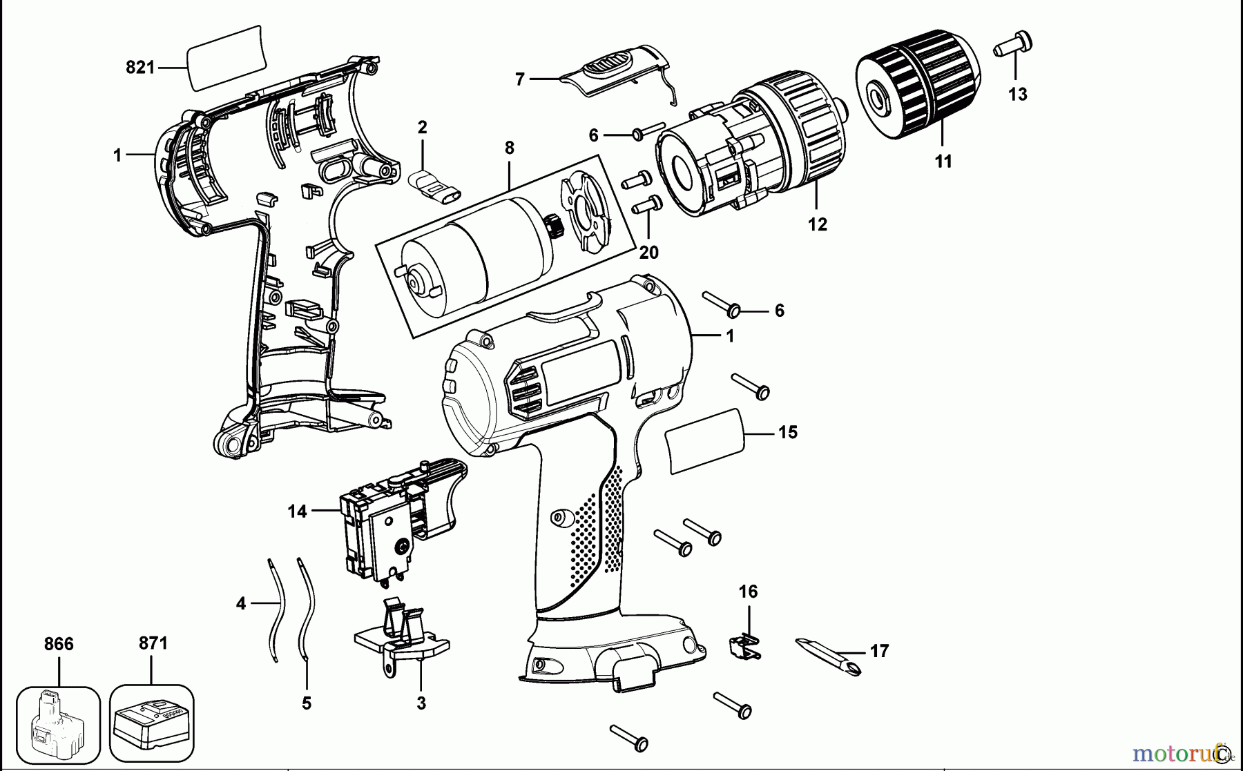 BLACK+DECKER INNENAUSSTATTUNG BOHRER AKKU-BOHRMASCHINE KTC96 Seite 1