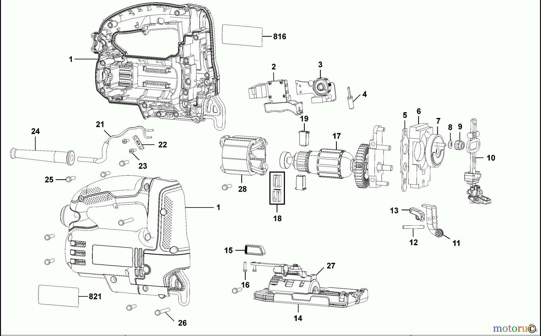 BLACK+DECKER INNENAUSSTATTUNG SÄGE STICHSÄGE KS600G Seite 1