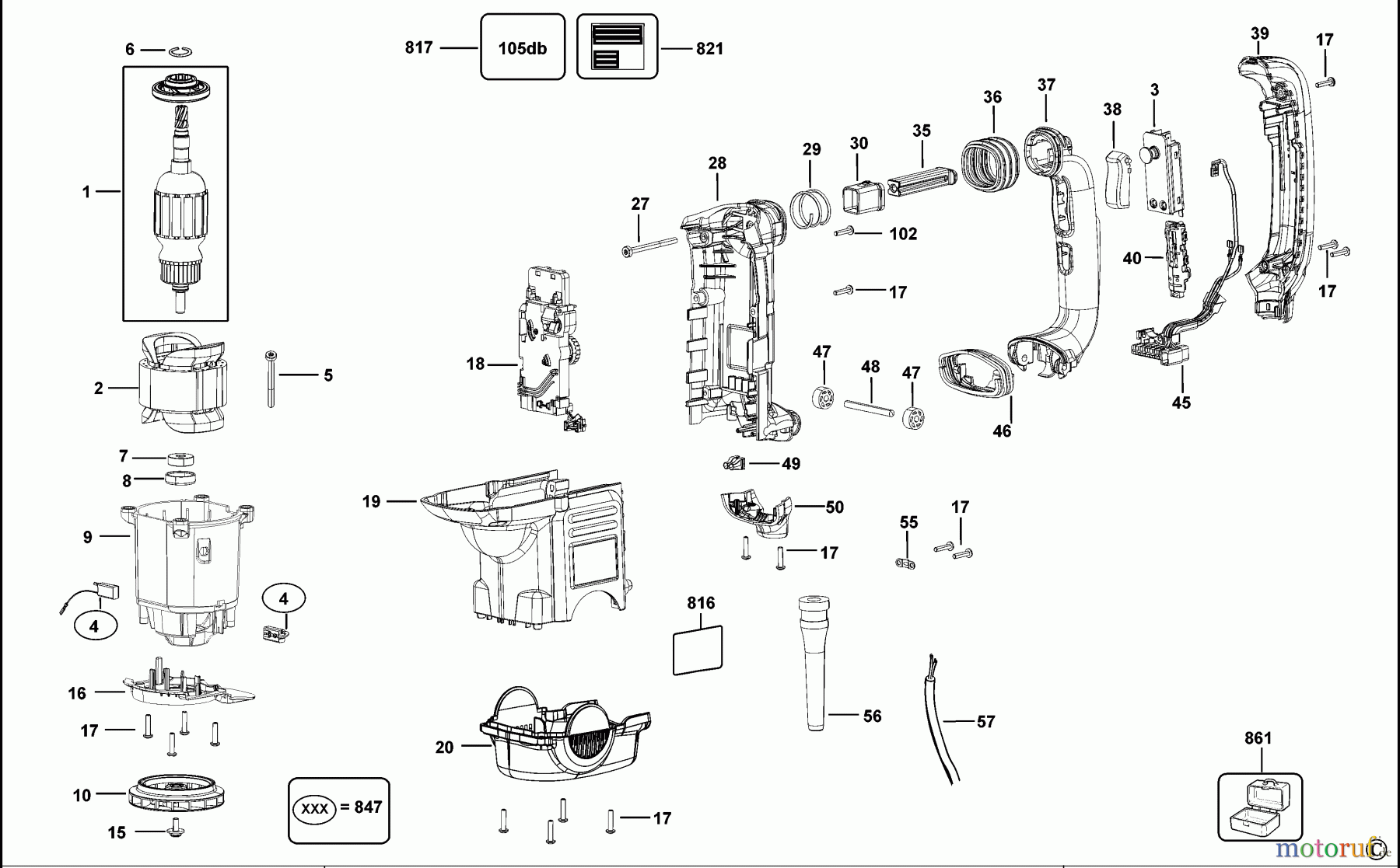 DEWALT Bohrhämmer Bohrhämmer SDS-MAX DREHHAMMER D25711K Seite 2
