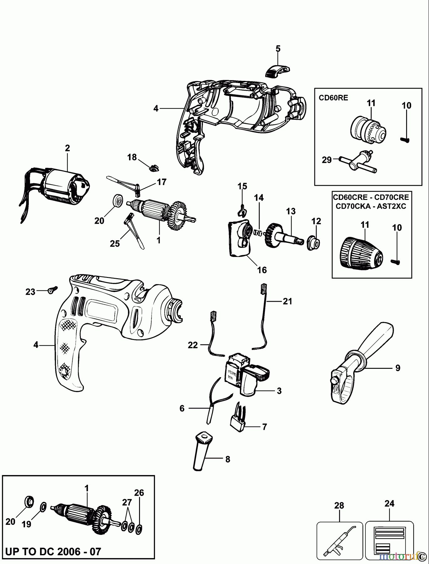 BLACK+DECKER INNENAUSSTATTUNG BOHRER BOHRER CD60CRE Seite 1