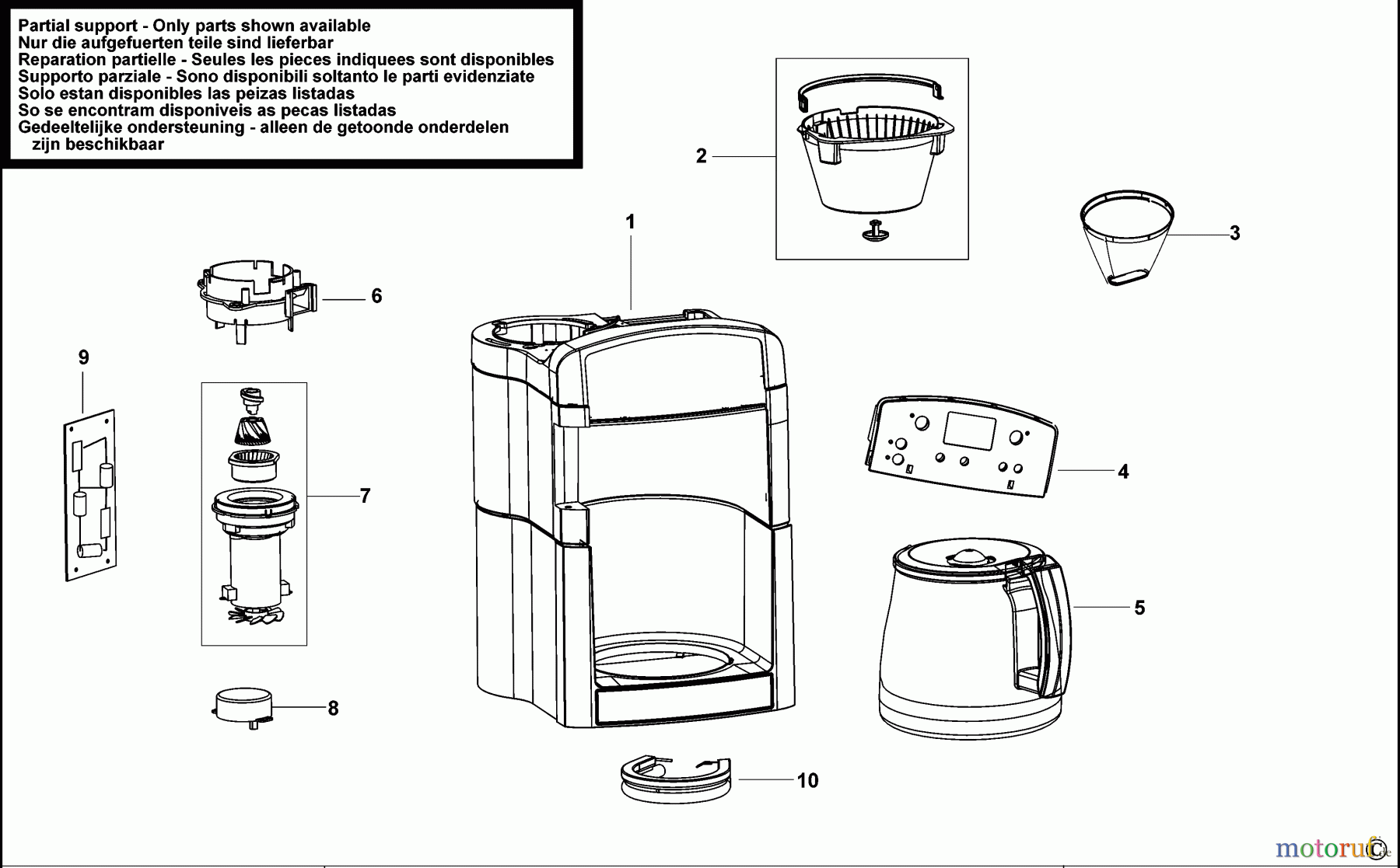 BLACK+DECKER HAUSHALT GETRÄNKE KAFFEEMASCHINE PRCM500 Seite 1