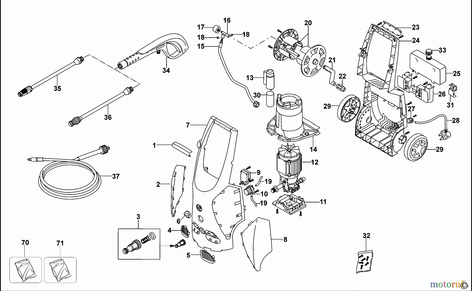 BLACK+DECKER AUSSERHALB HOCHDRUCKREINIGER, PUMPEN, KOMPRESSOREN, GENERATOREN HOCHDRUCKREINIGER PW2100SPB Seite 1