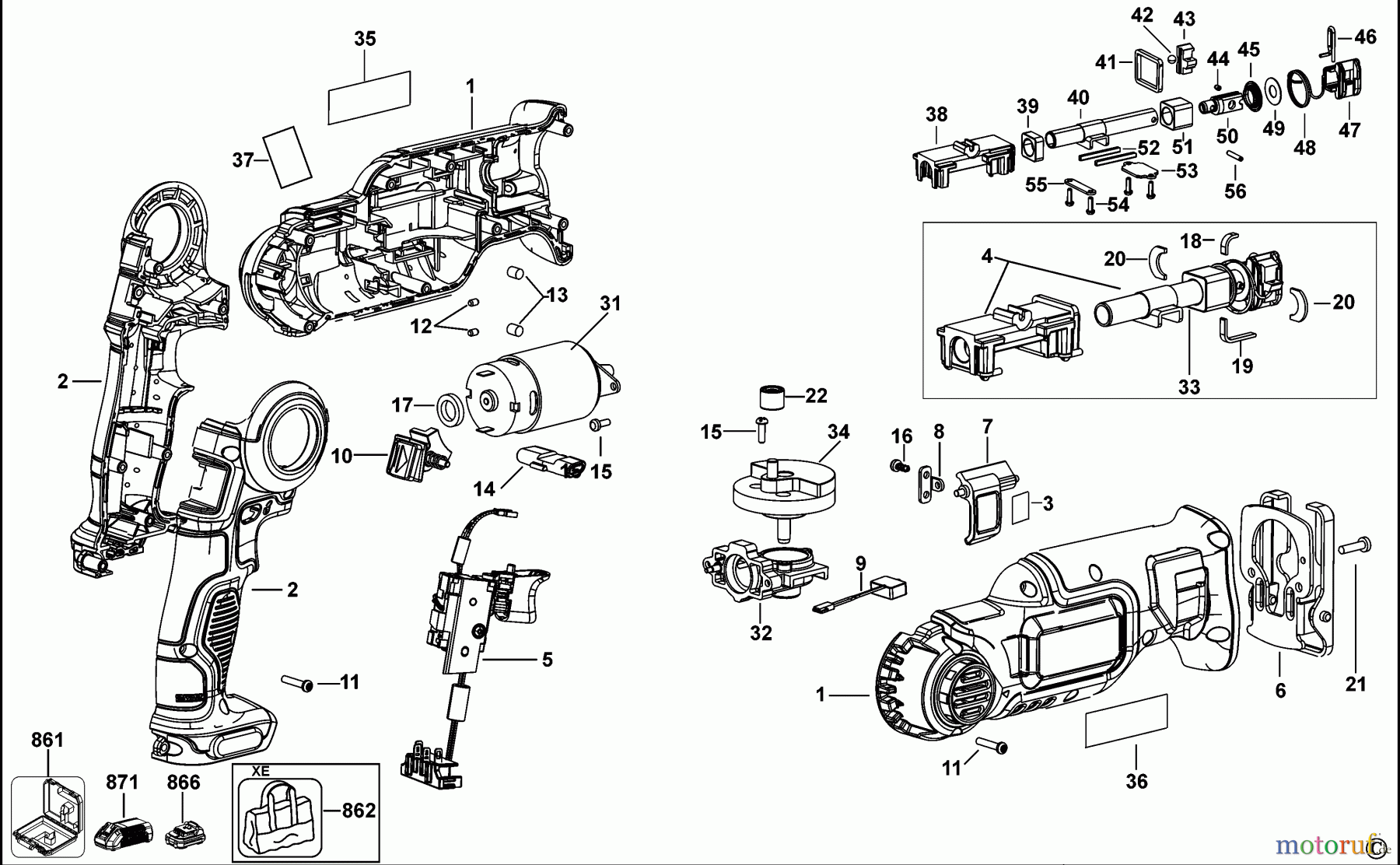 DEWALT HOLZARBEITEN SCHNEIDESÄGEN AKKU SÄBELSÄGE DCS310 Seite 1