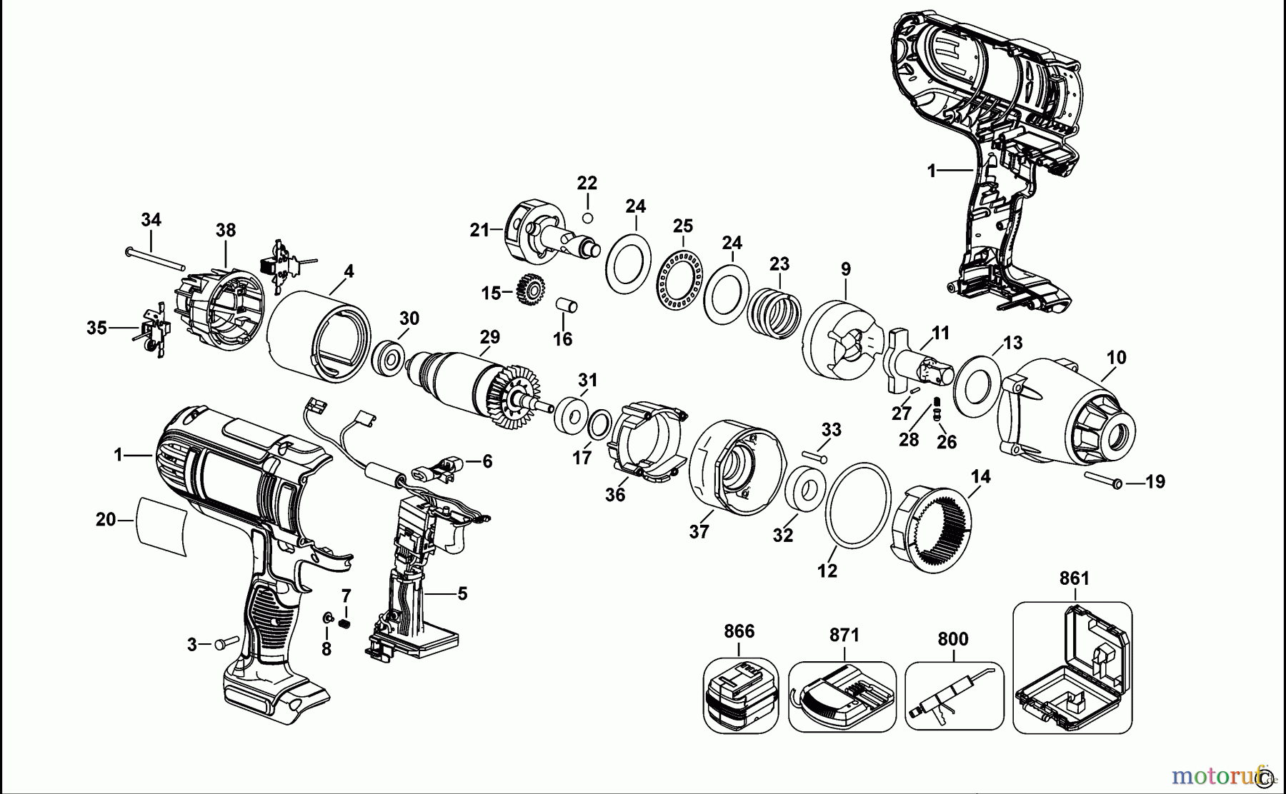DEWALT SCHRAUBER Schlagschrauber SCHLAGSCHRAUBENSCHL. DCF889 Seite 1