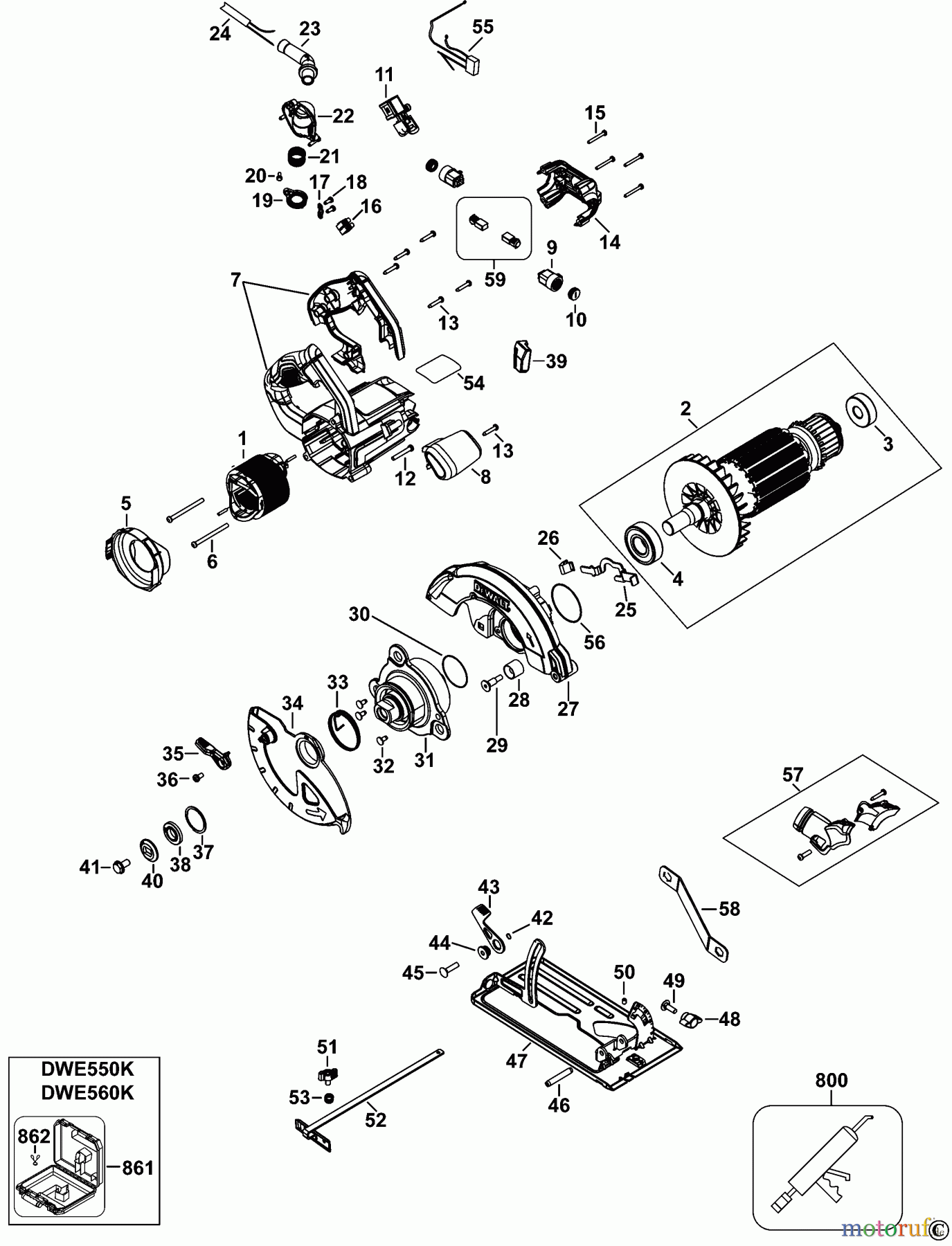  DEWALT HOLZARBEITEN KREISSÄGEN KREISSGE DWE560 Seite 1