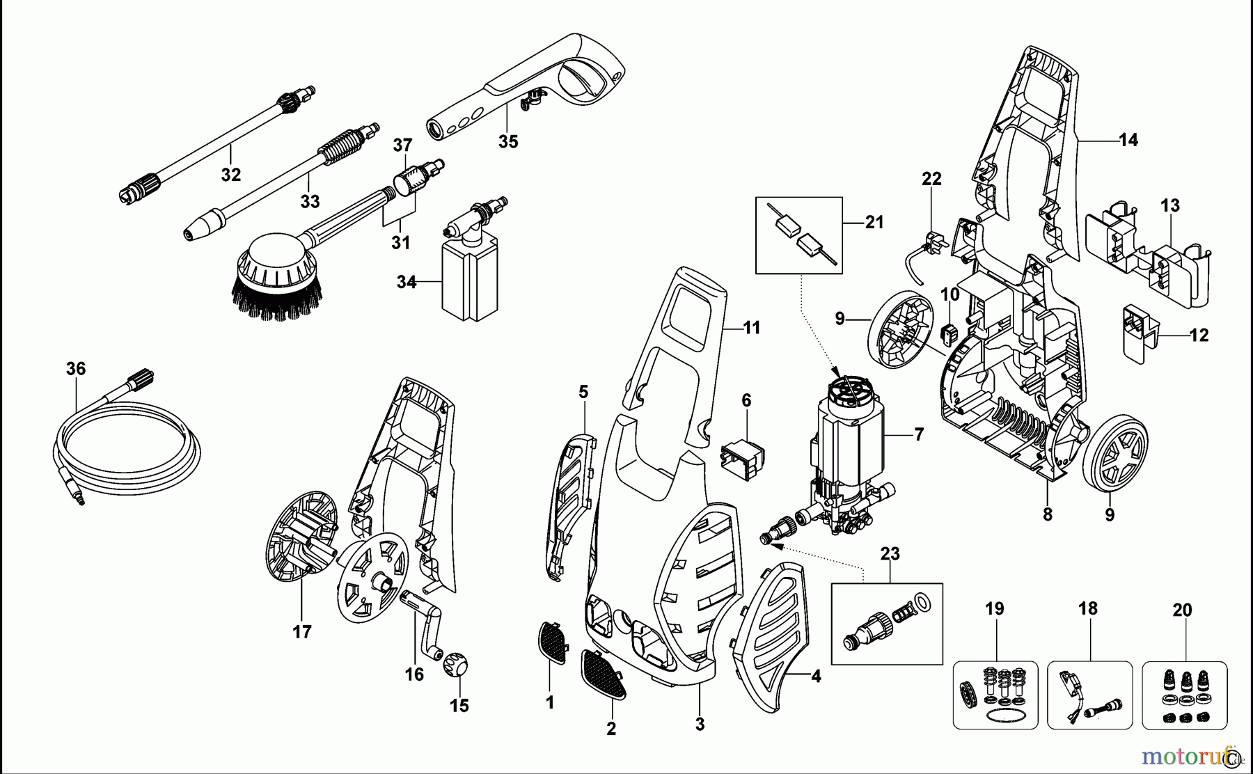 BLACK+DECKER AUSSERHALB HOCHDRUCKREINIGER, PUMPEN, KOMPRESSOREN, GENERATOREN HOCHDRUCKREINIGER PW1700SPM Seite 1