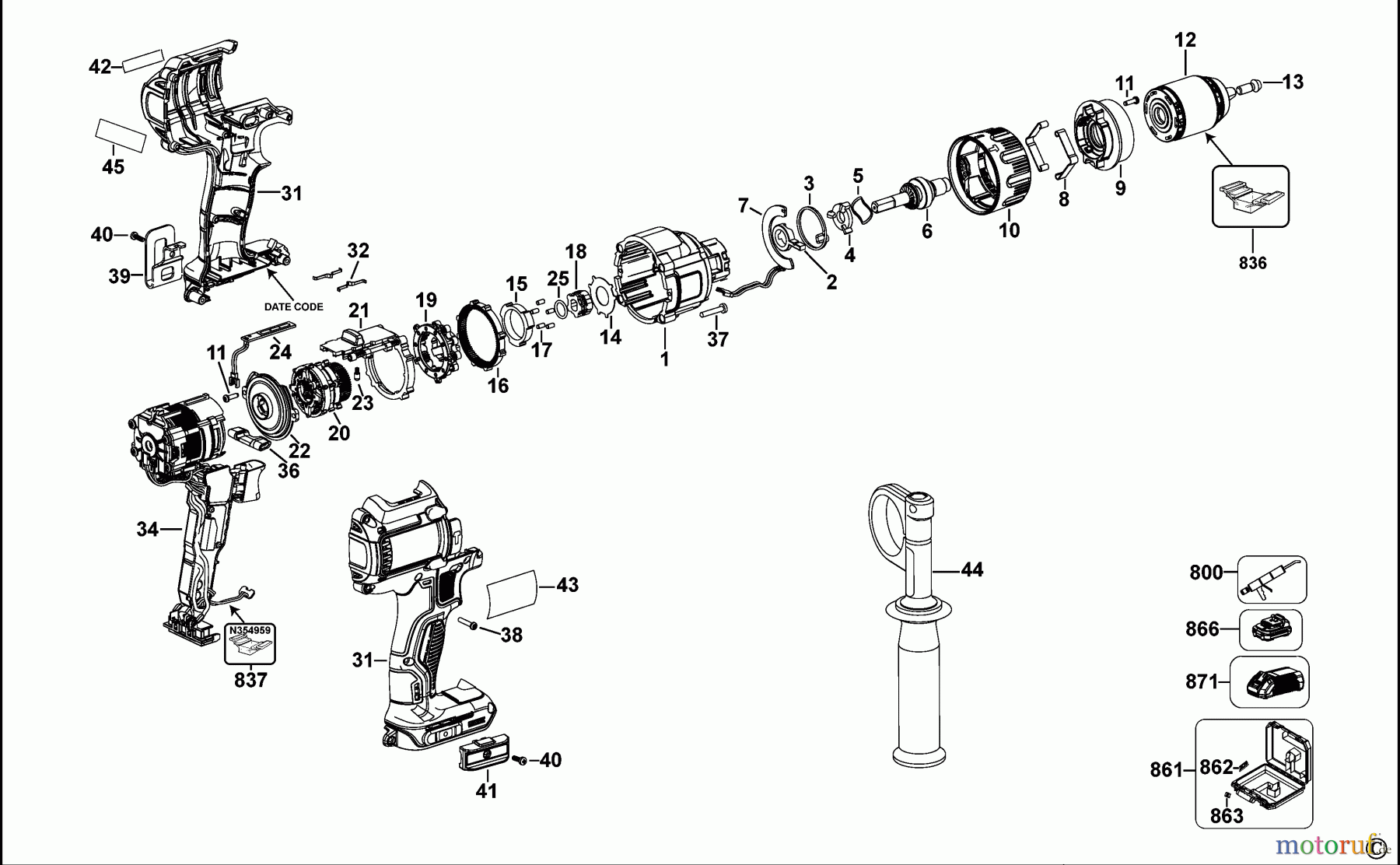  DEWALT AKKUBOHRER CDLS DRILLS 14.4V AKKU-BOHRMASCHINE DCD937 Seite 1