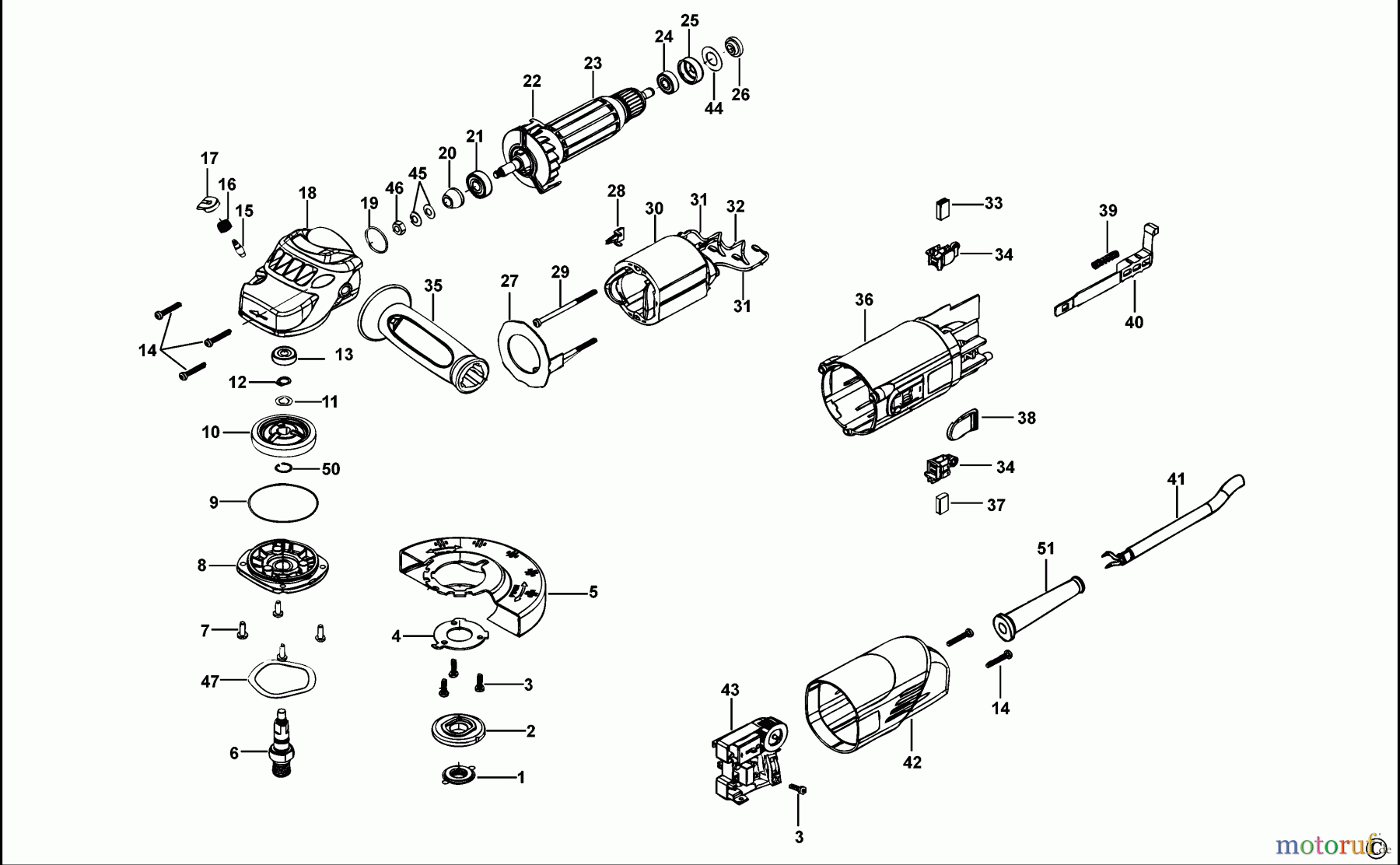 POWERS ANGLE GRINDERS 100-125MM KLEINER WINKELSCHLEIFER PRB1400-125 Seite 1