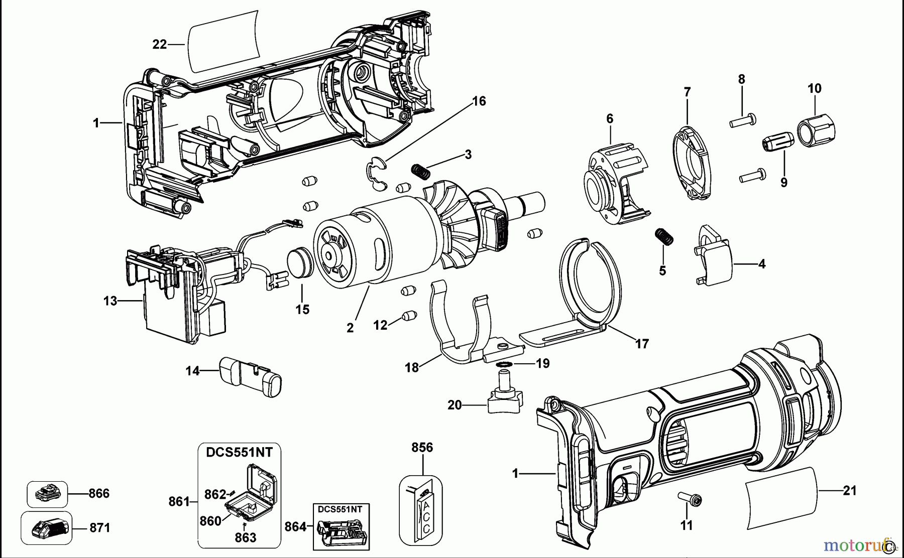 DEWALT SCHNURLOS-SONSTIGES AUSSCHNEIDEWERKZEUG DCS551 Seite 1