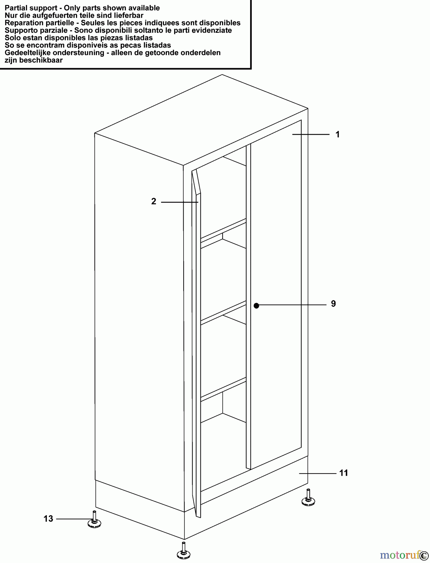 FACOM STORAGE SHELVING CABINET JLS2-A1000PPBS Seite 1