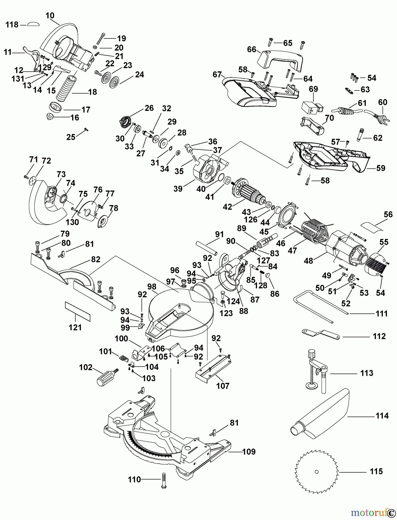 BLACK+DECKER INNENAUSSTATTUNG SÄGE GEHRUNGSSÄGE BPSM1510 Seite 1