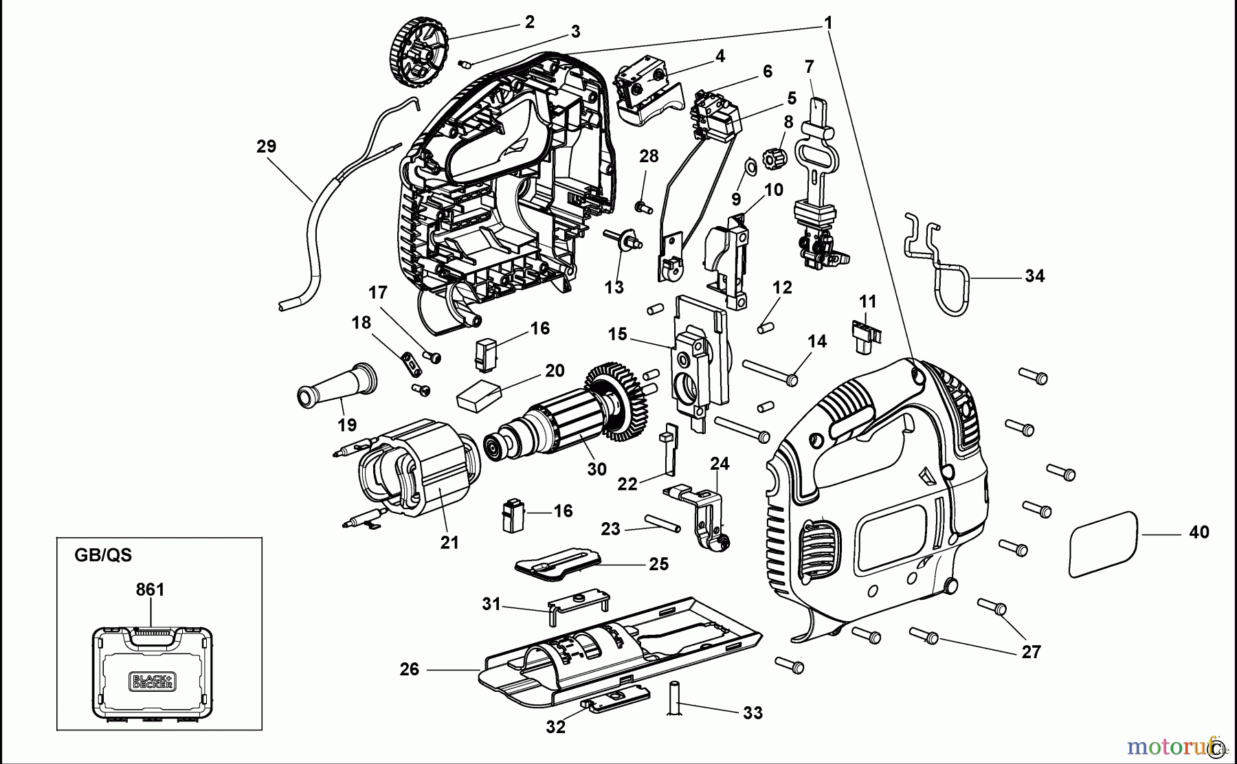 BLACK+DECKER INNENAUSSTATTUNG SÄGE STICHSÄGE KS801SE Seite 1
