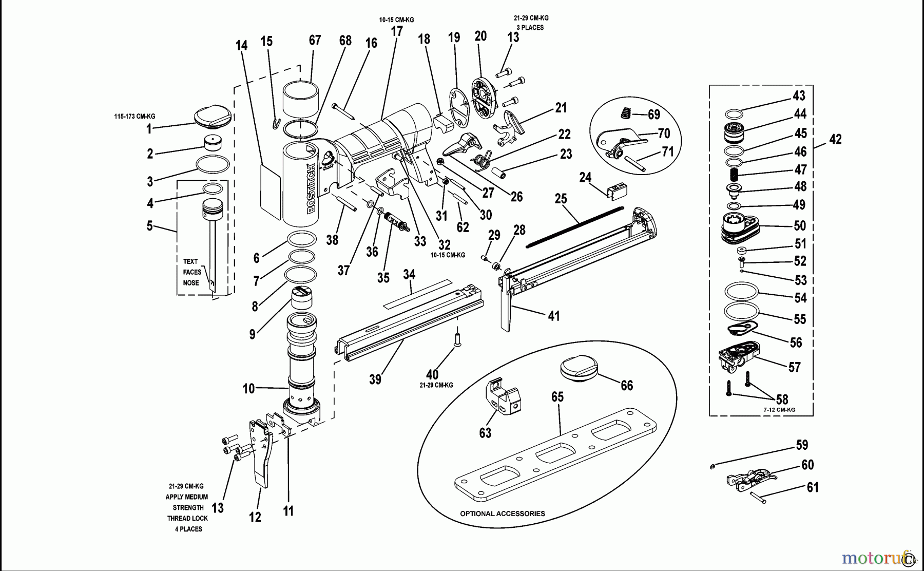  BOSTITCH STAPLER HEFTER 21671B-LN-E Seite 1