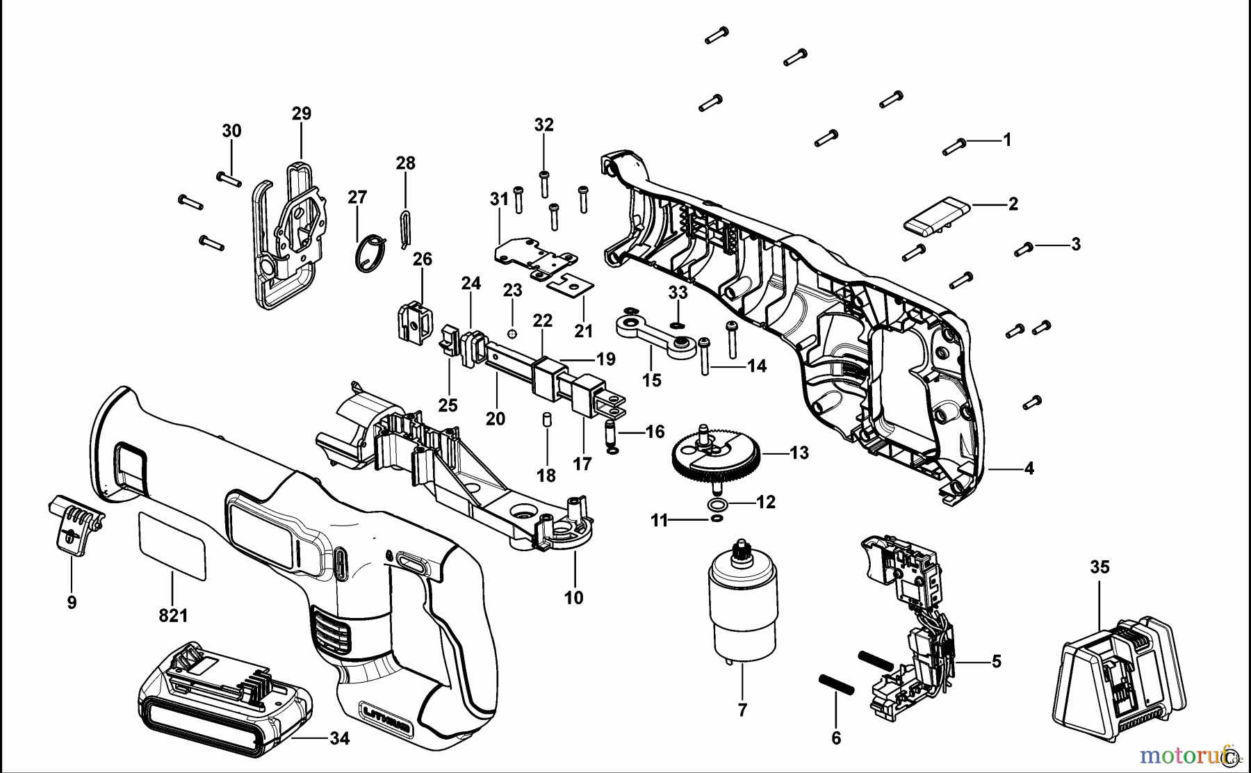 BLACK+DECKER INNENAUSSTATTUNG SÄGE SÄBELSÄGE BDCR18 Seite 1