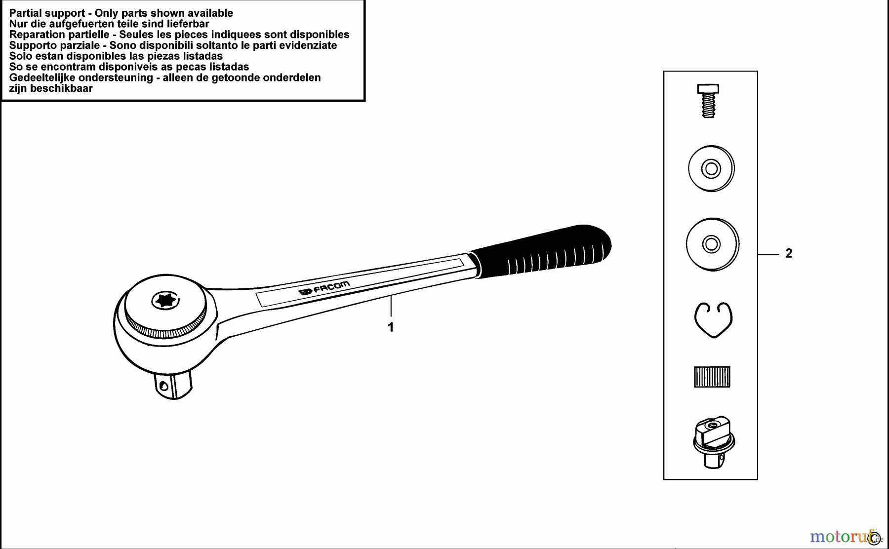 FACOM WRENCHES RATSCHE R.161 Seite 1