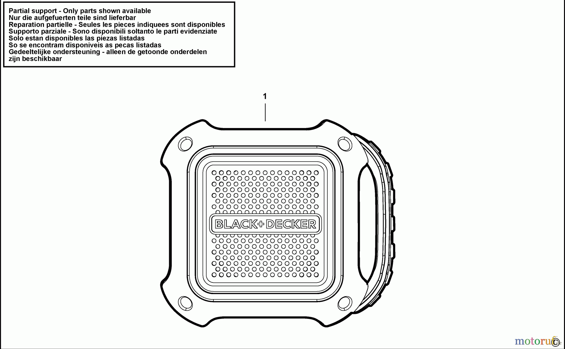 BLACK+DECKER INNENAUSSTATTUNG STANDORTRADIOS LAUTSPRECHER BDCSP18N Seite 1