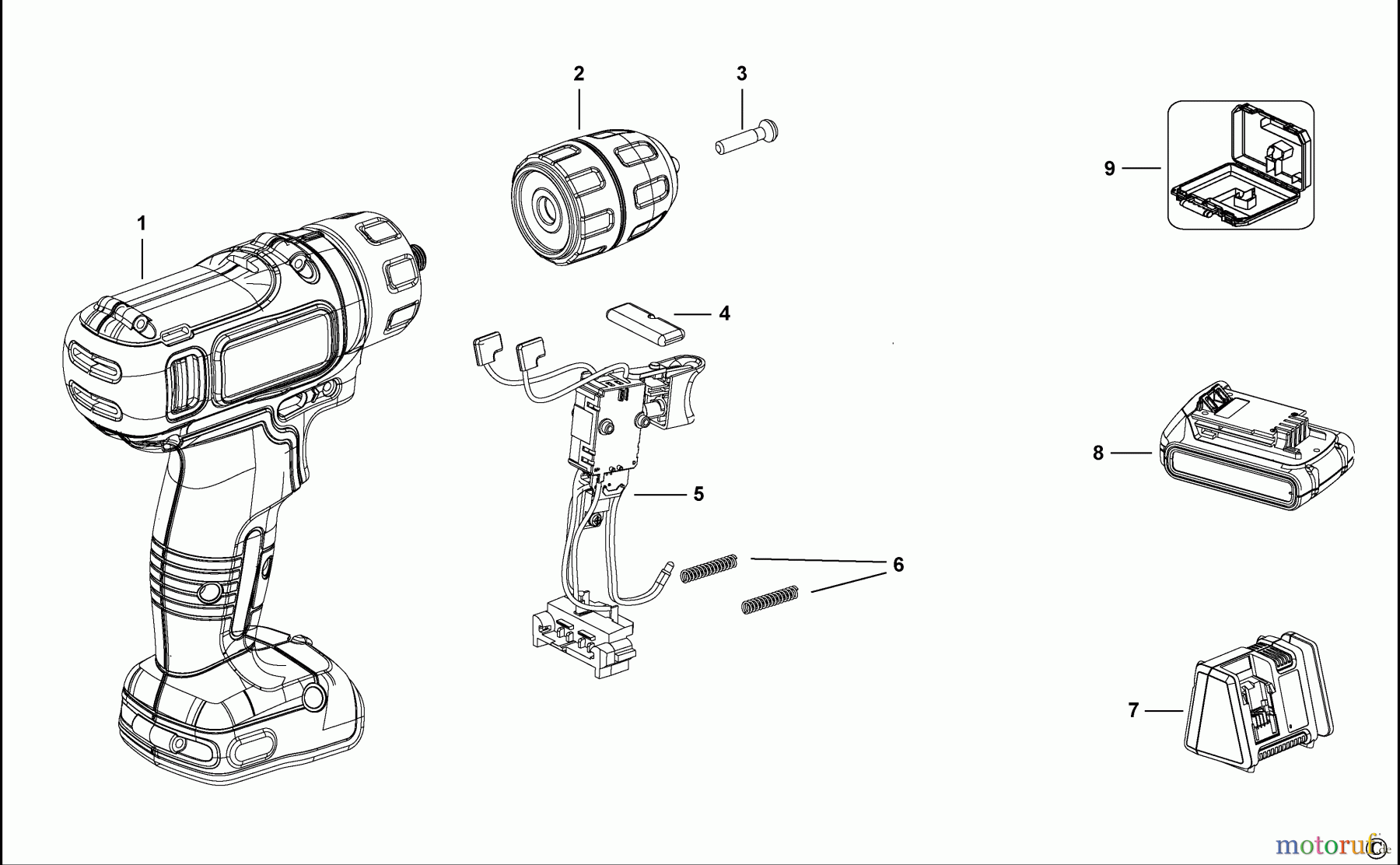 BLACK+DECKER INNENAUSSTATTUNG BOHRER BOHRER BDCD12 Seite 1