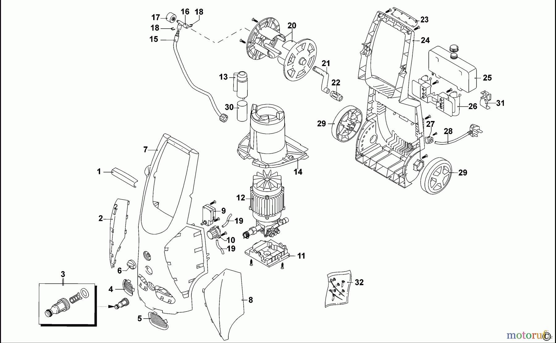  BLACK+DECKER AUSSERHALB HOCHDRUCKREINIGER, PUMPEN, KOMPRESSOREN, GENERATOREN HOCHDRUCKREINIGER PW2200SPB Seite 1