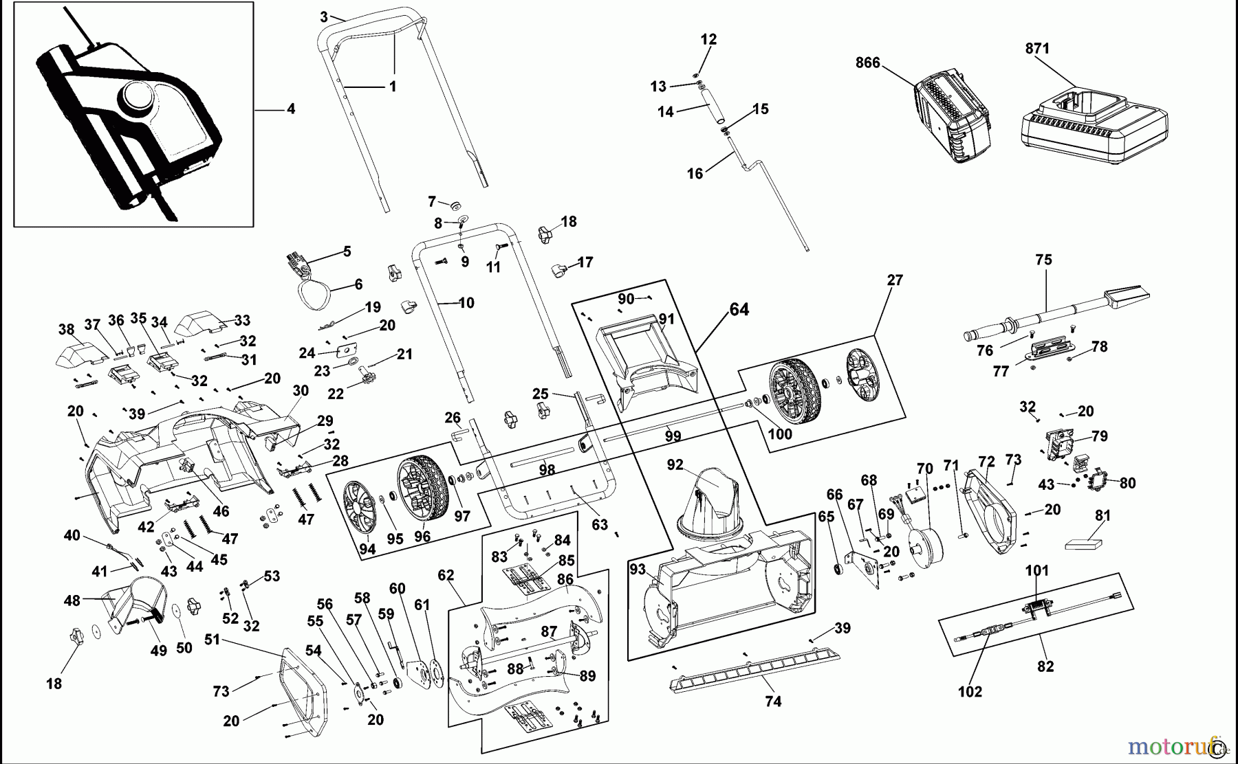  BLACK+DECKER AUSSERHALB RASENMÄHER, SCHNEEFRÄSEN SCHNEEWERFER SNC3650L252 Seite 1
