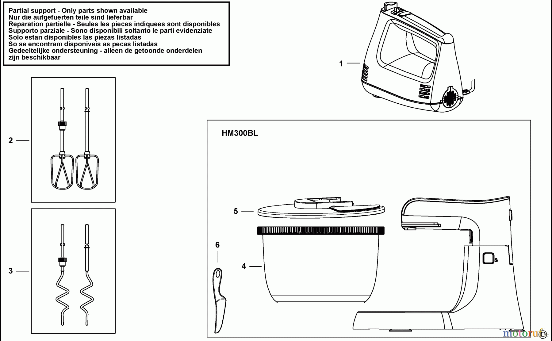 BLACK+DECKER HAUSHALT LEBENSMITTELZUBEREITUNG MISCHER HM300 Seite 1