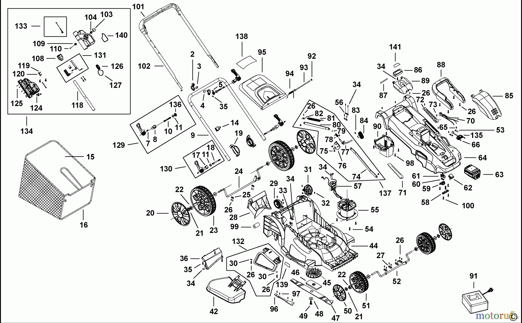  BLACK+DECKER AUSSERHALB RASENMÄHER, SCHNEEFRÄSEN RASENMAHER CLMA4825L2 Seite 1