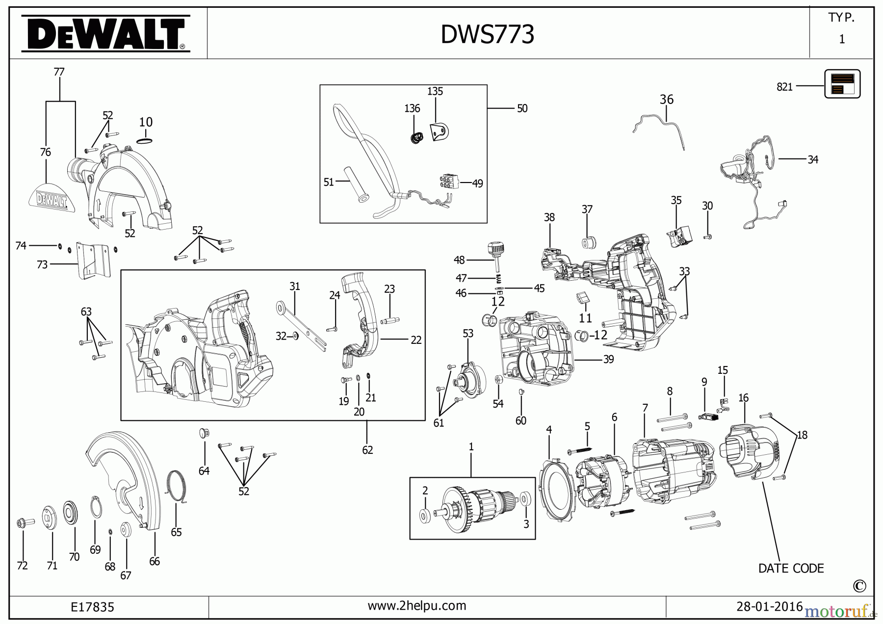 DEWALT HOLZARBEITEN Gehrungssägen GEHRUNGSSÄGE DWS773 Seite 3