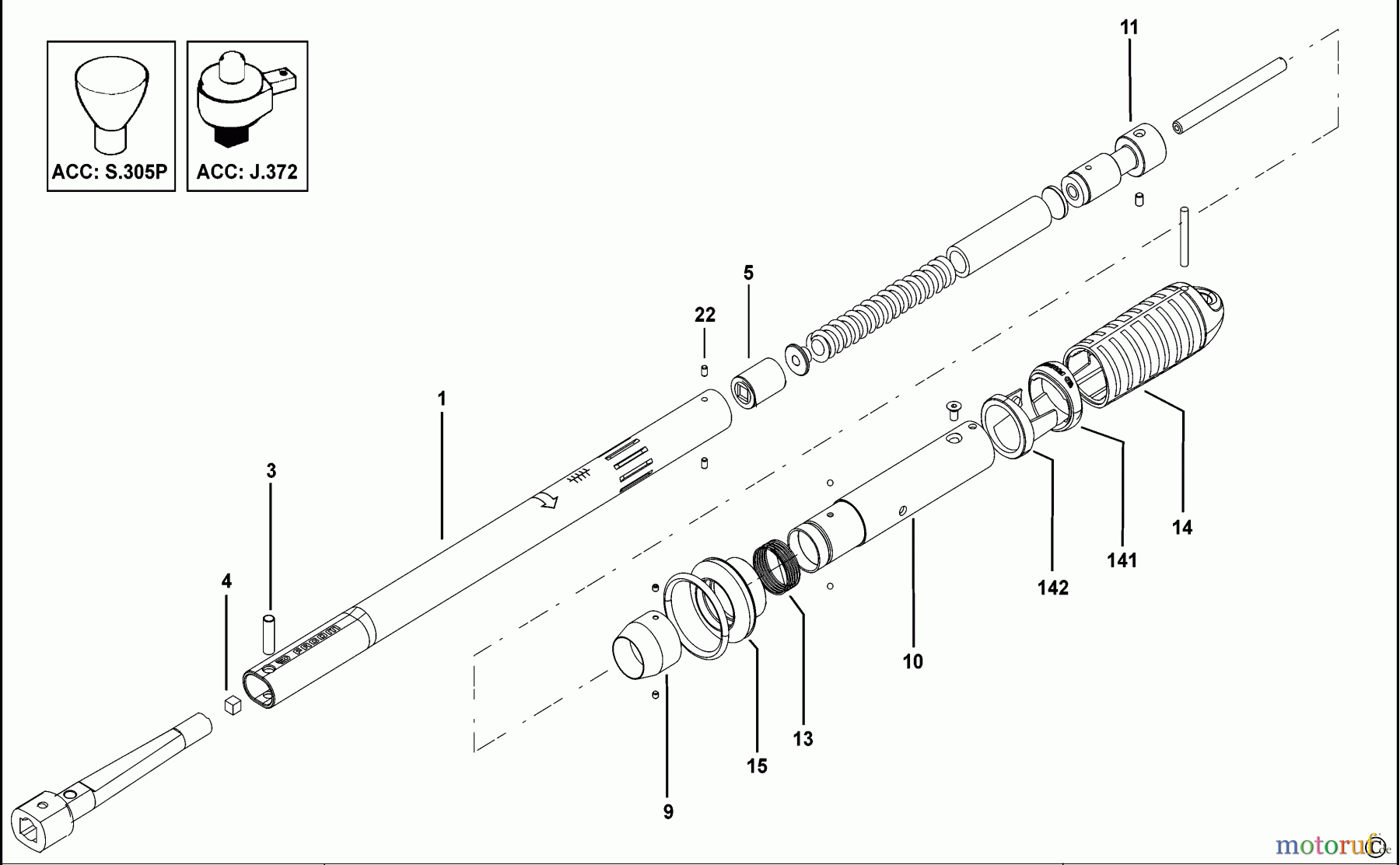 USAG WRENCHES TORQUE CONTROL SCHLUESSEL 811 RA 100 3/8 Seite 1