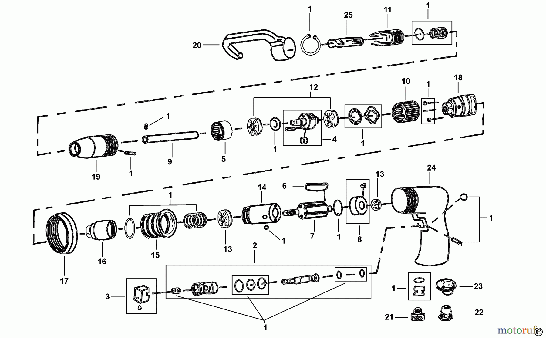 FACOM POWER TOOLS AIR TOOLS DRUCKLUFT-SCHWEIßPUNKTFRÄS-MACHINE V.781F Seite 1